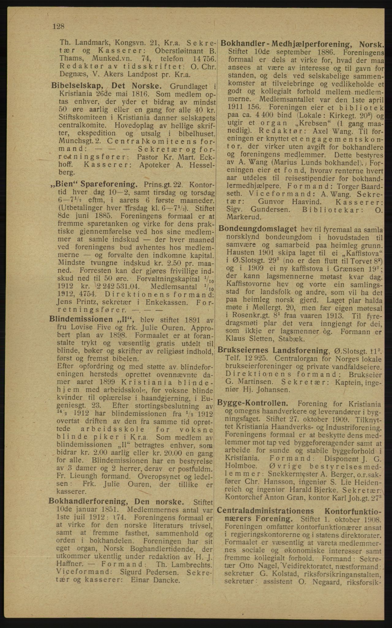 Kristiania/Oslo adressebok, PUBL/-, 1913, p. 130