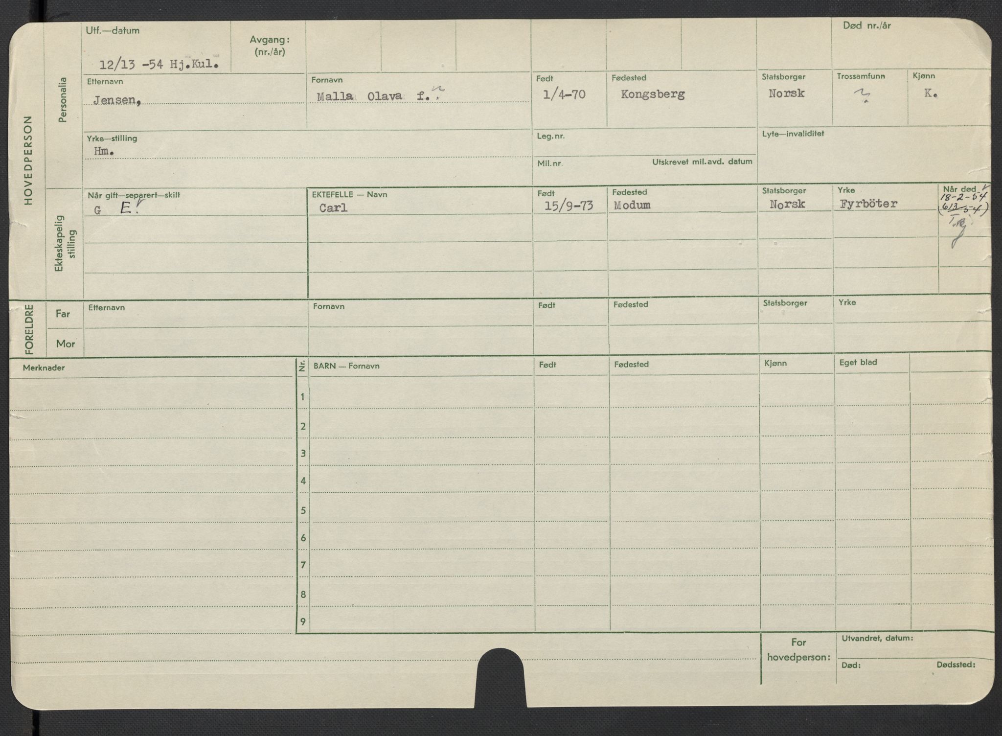 Oslo folkeregister, Registerkort, AV/SAO-A-11715/F/Fa/Fac/L0017: Kvinner, 1906-1914, p. 484b