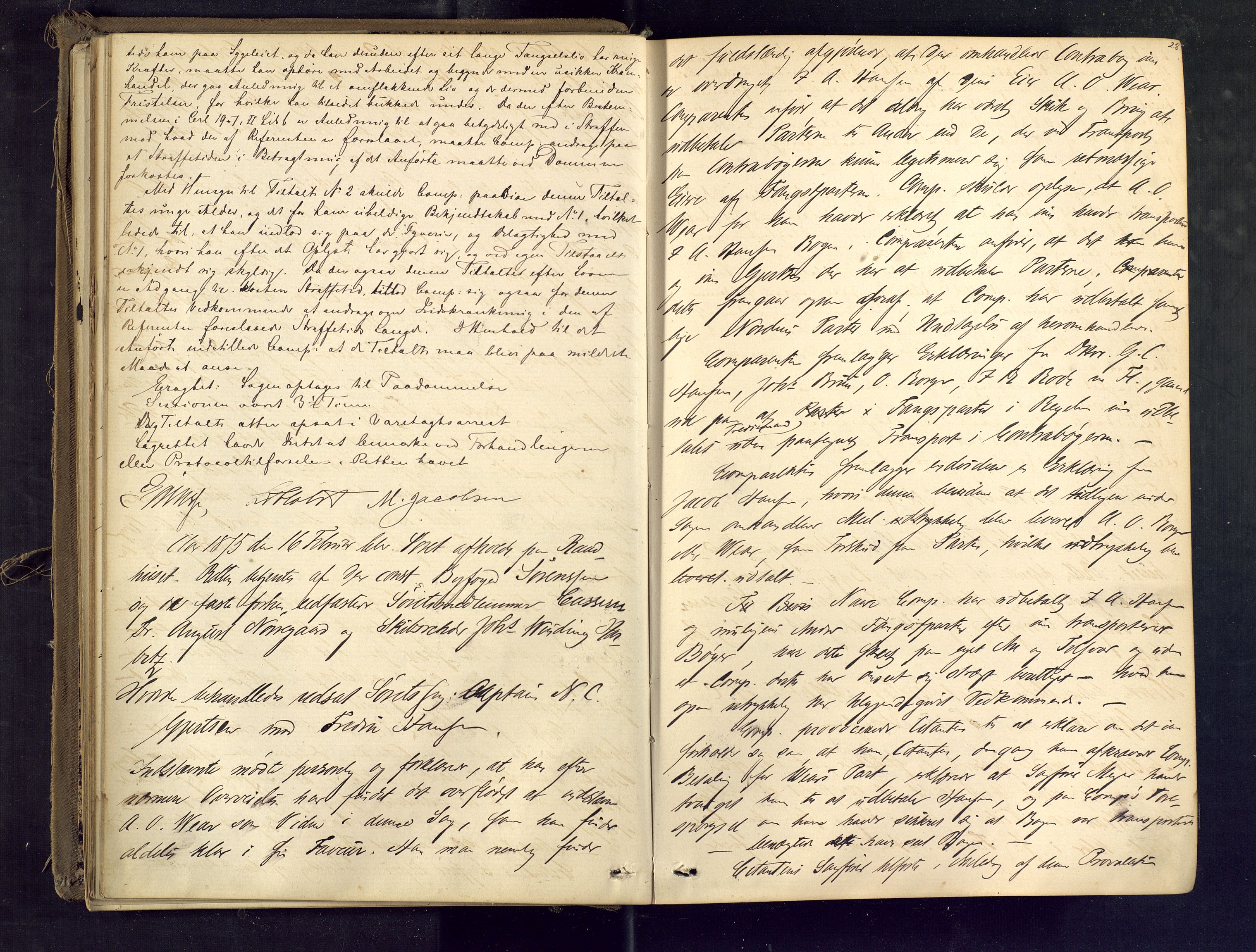 Tønsberg byfogd, AV/SAKO-A-224/F/Fb/L0008: Ekstrarettsprotokoll, 1874-1878, p. 27b-28a