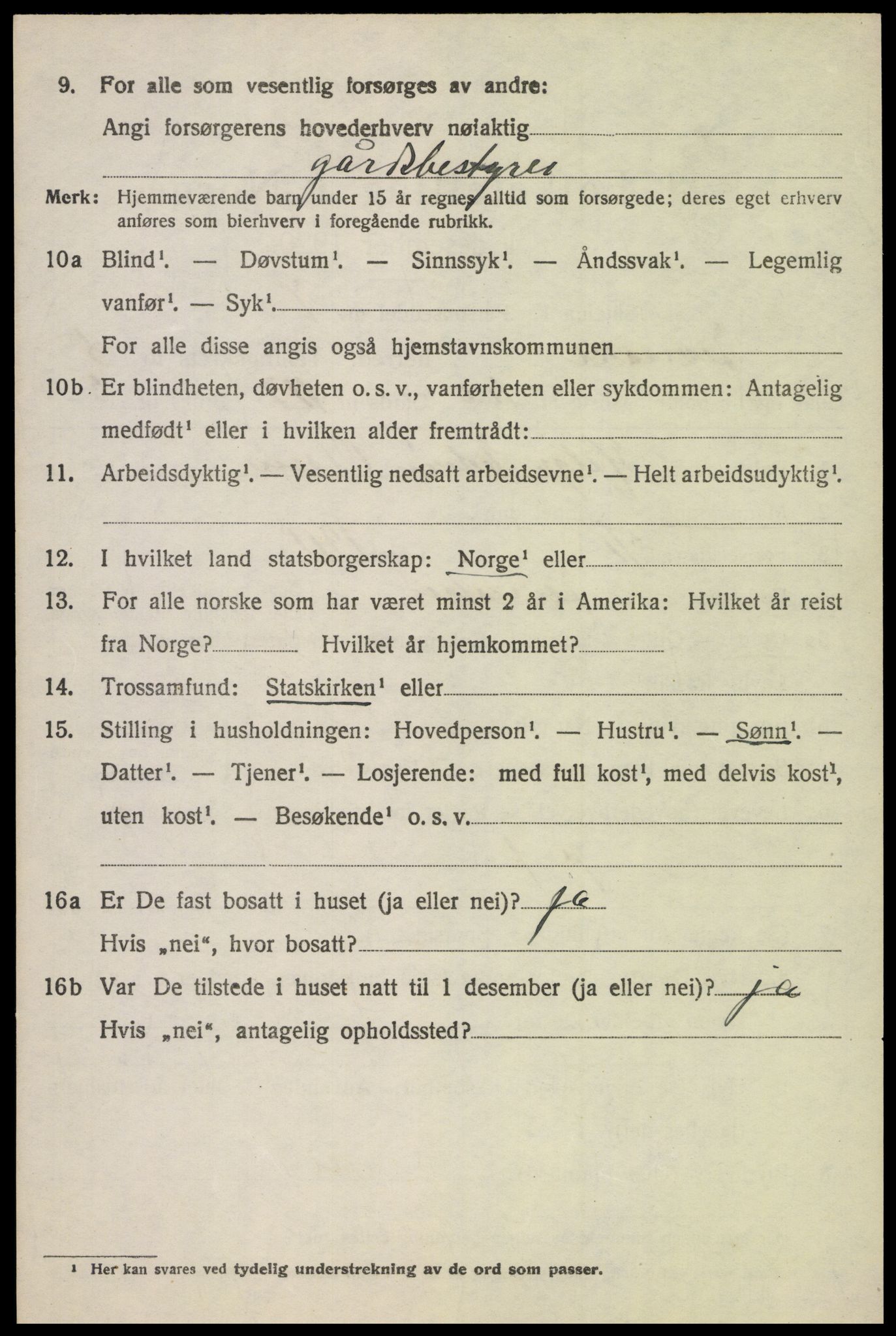 SAH, 1920 census for Jevnaker, 1920, p. 8840