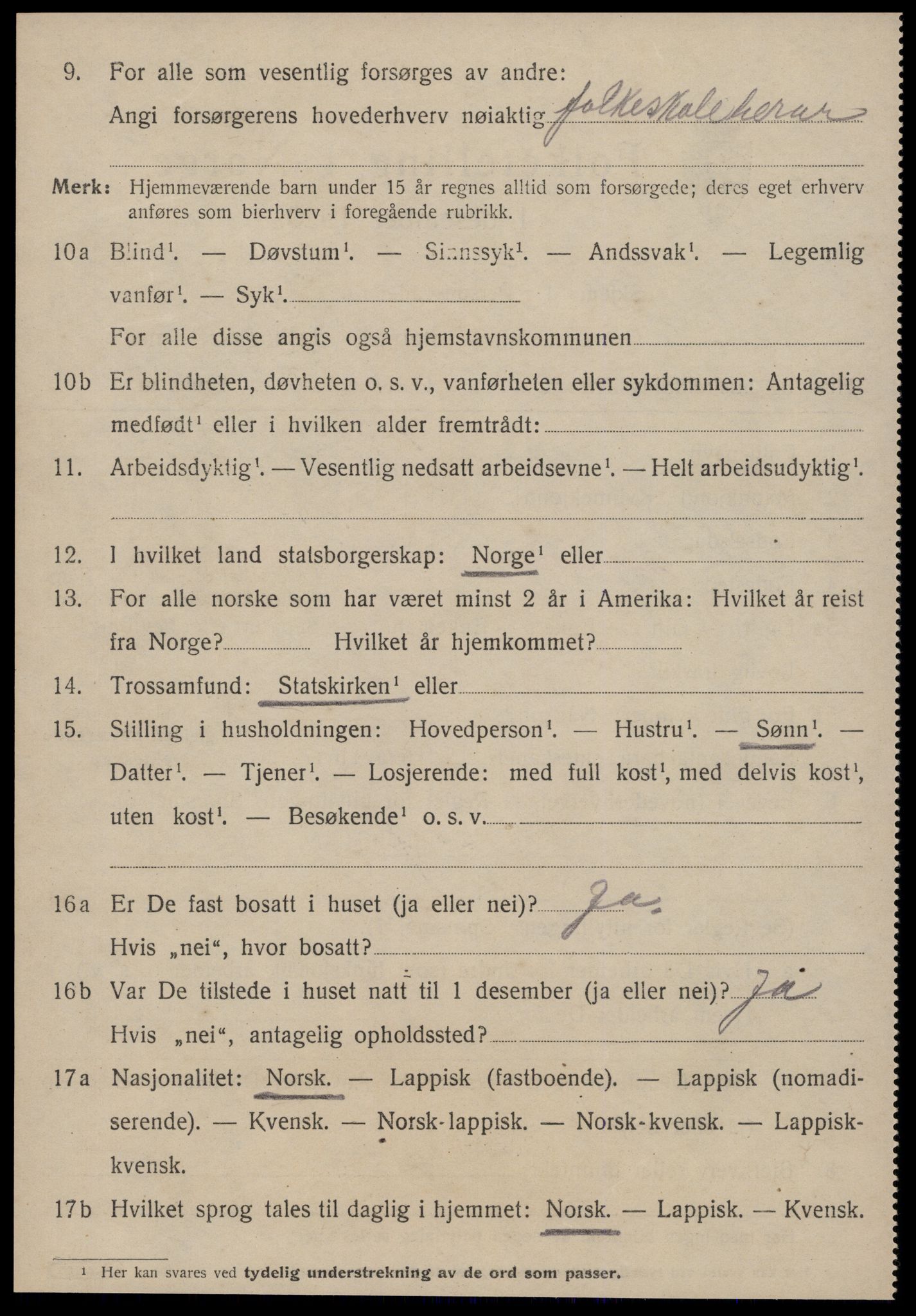 SAT, 1920 census for Meldal, 1920, p. 10482