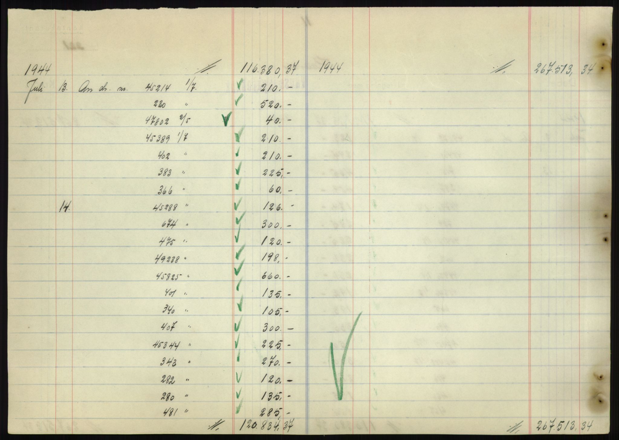 Forsvarsdepartementet, 10. kontor / Oppgjørskontoret, AV/RA-RAFA-1225/D/Db/L0180: Lista oppgjørskontor, 1942-1952, p. 2212