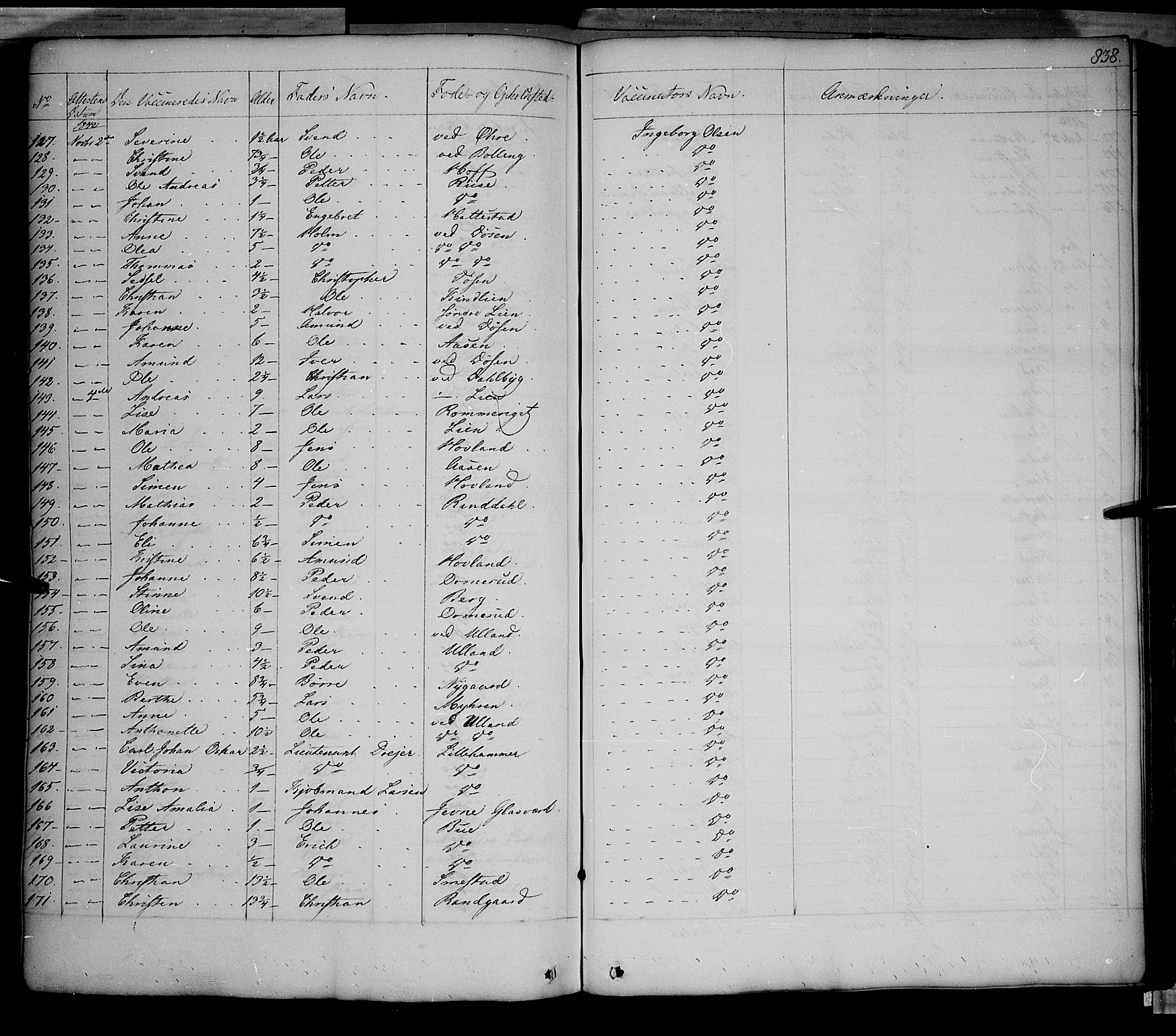 Fåberg prestekontor, SAH/PREST-086/H/Ha/Haa/L0005: Parish register (official) no. 5, 1836-1854, p. 837-838