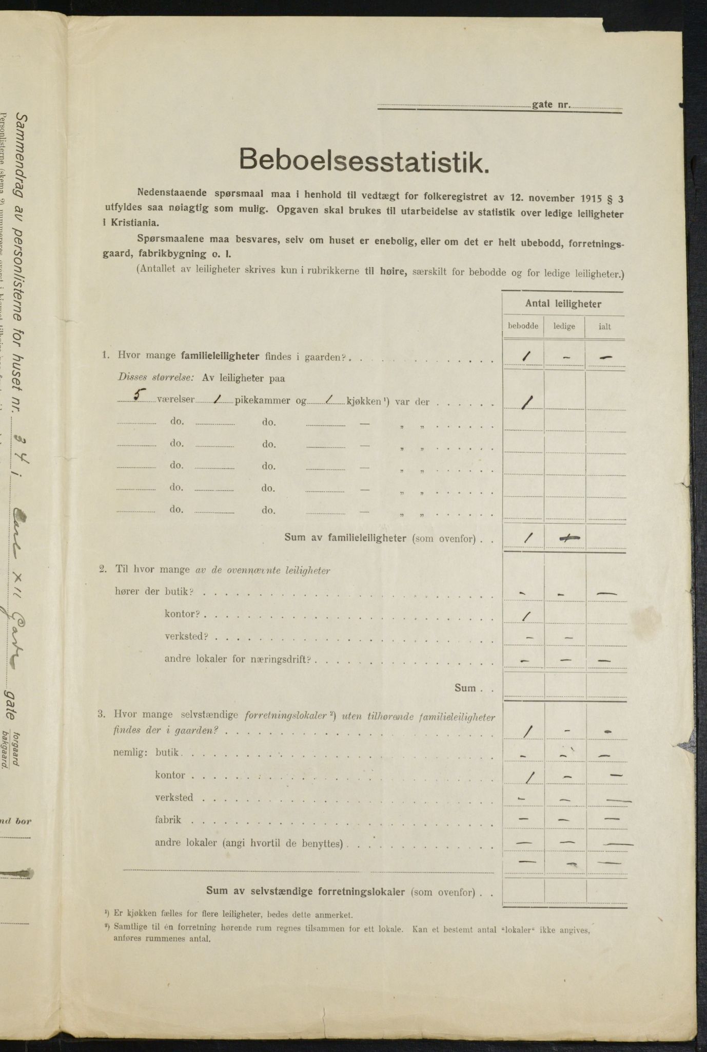 OBA, Municipal Census 1916 for Kristiania, 1916, p. 49703