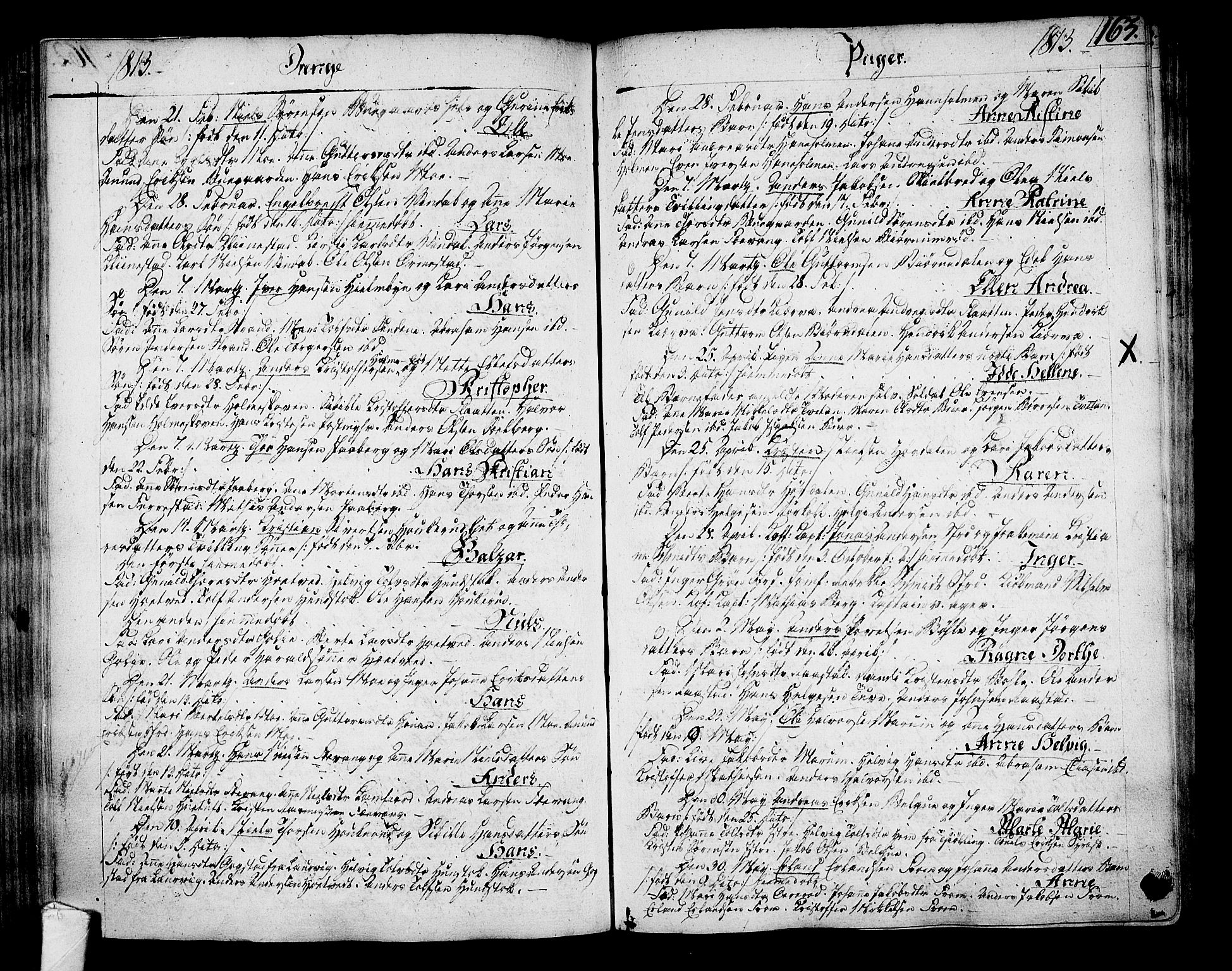 Sandar kirkebøker, SAKO/A-243/F/Fa/L0003: Parish register (official) no. 3, 1789-1814, p. 163