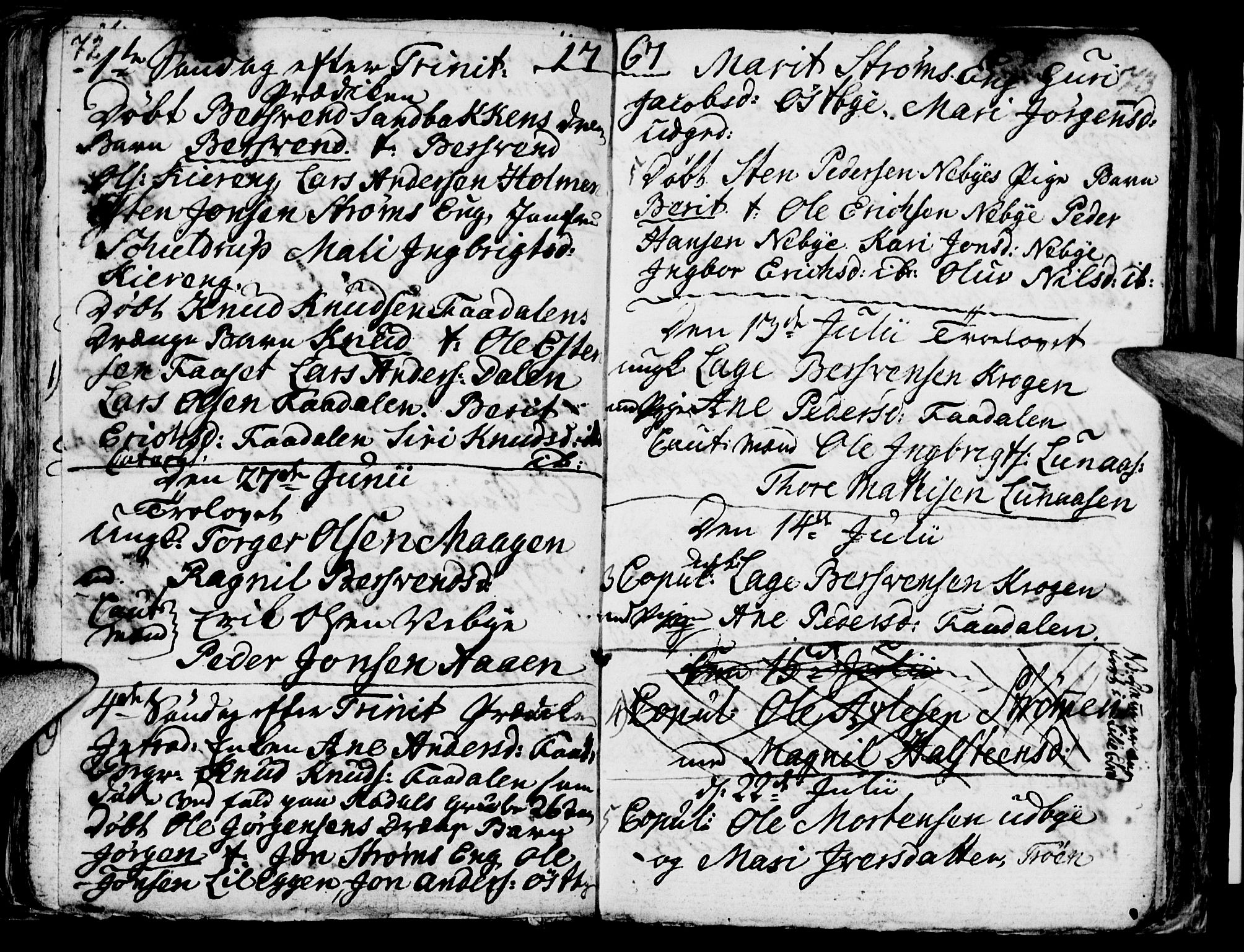 Tynset prestekontor, SAH/PREST-058/H/Ha/Haa/L0006: Parish register (official) no. 6, 1763-1779, p. 72-73