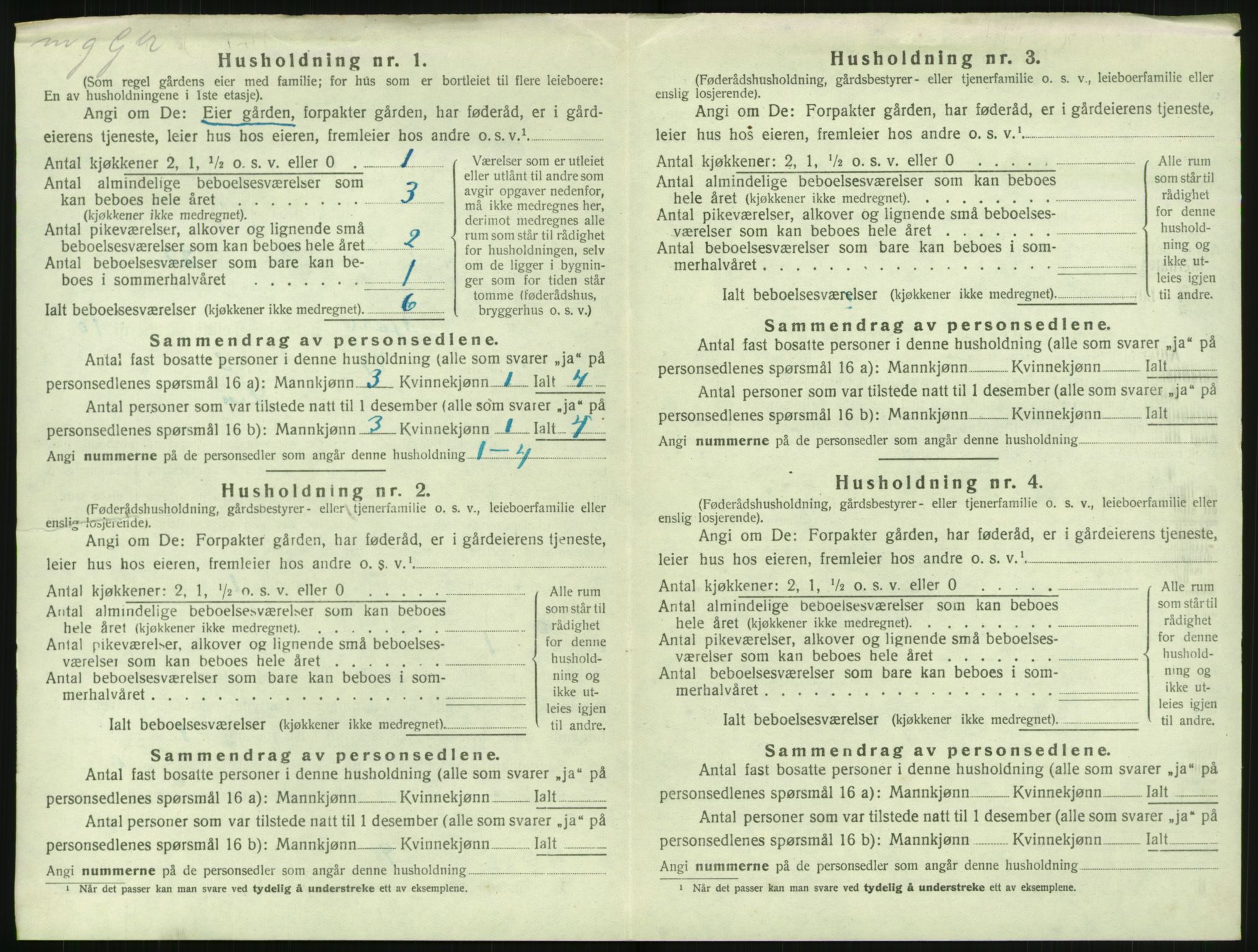 SAK, 1920 census for Fjære, 1920, p. 1962
