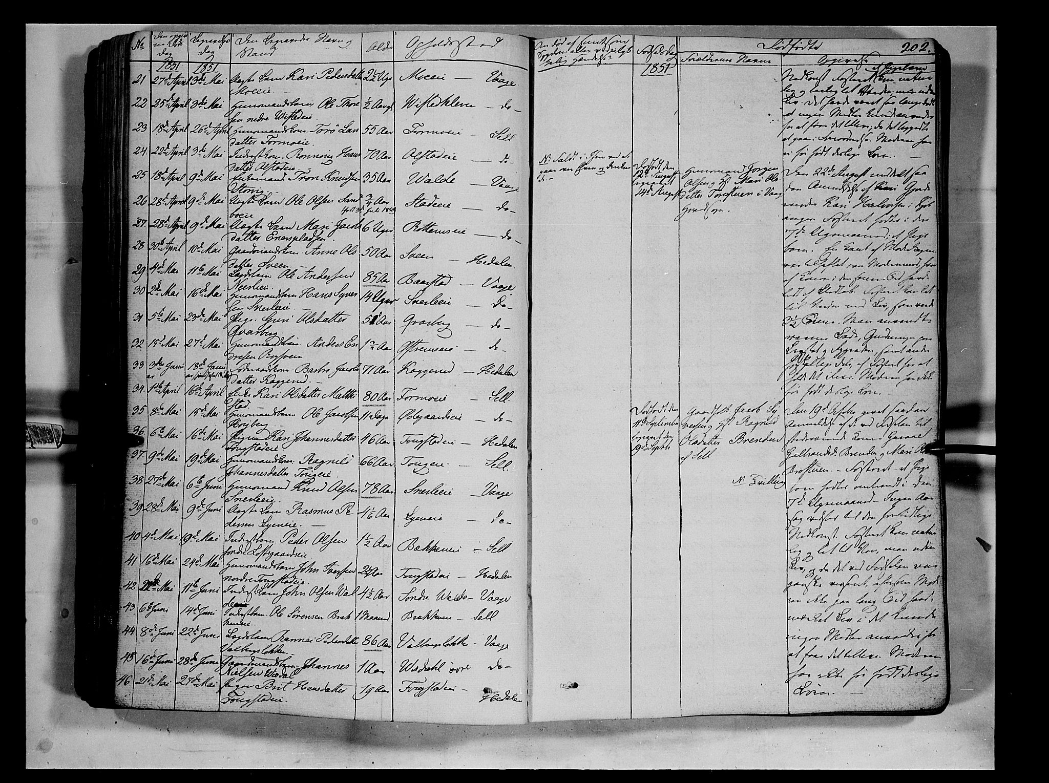 Vågå prestekontor, AV/SAH-PREST-076/H/Ha/Haa/L0005: Parish register (official) no. 5 /1, 1842-1856, p. 202