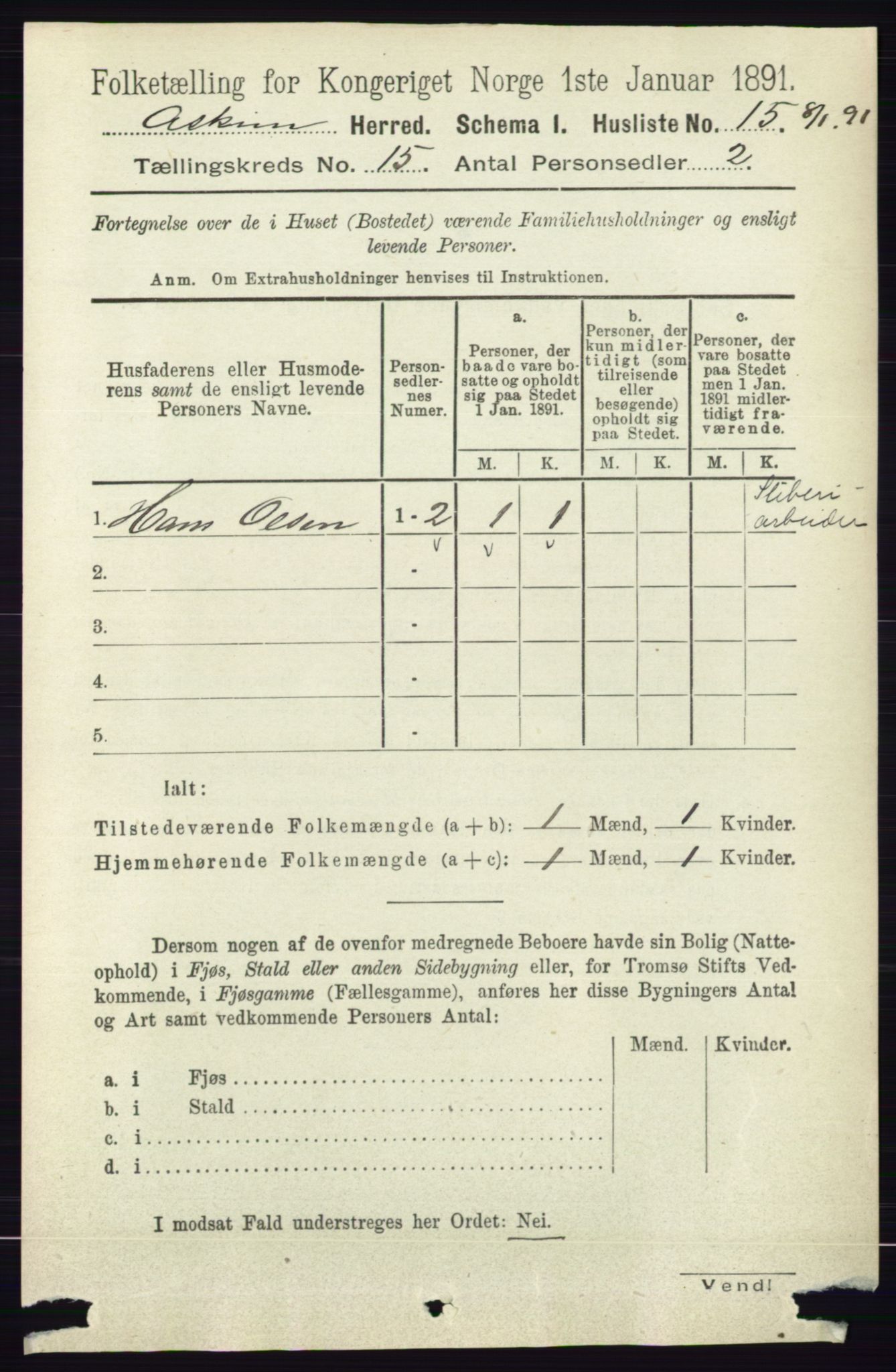 RA, 1891 census for 0124 Askim, 1891, p. 2432