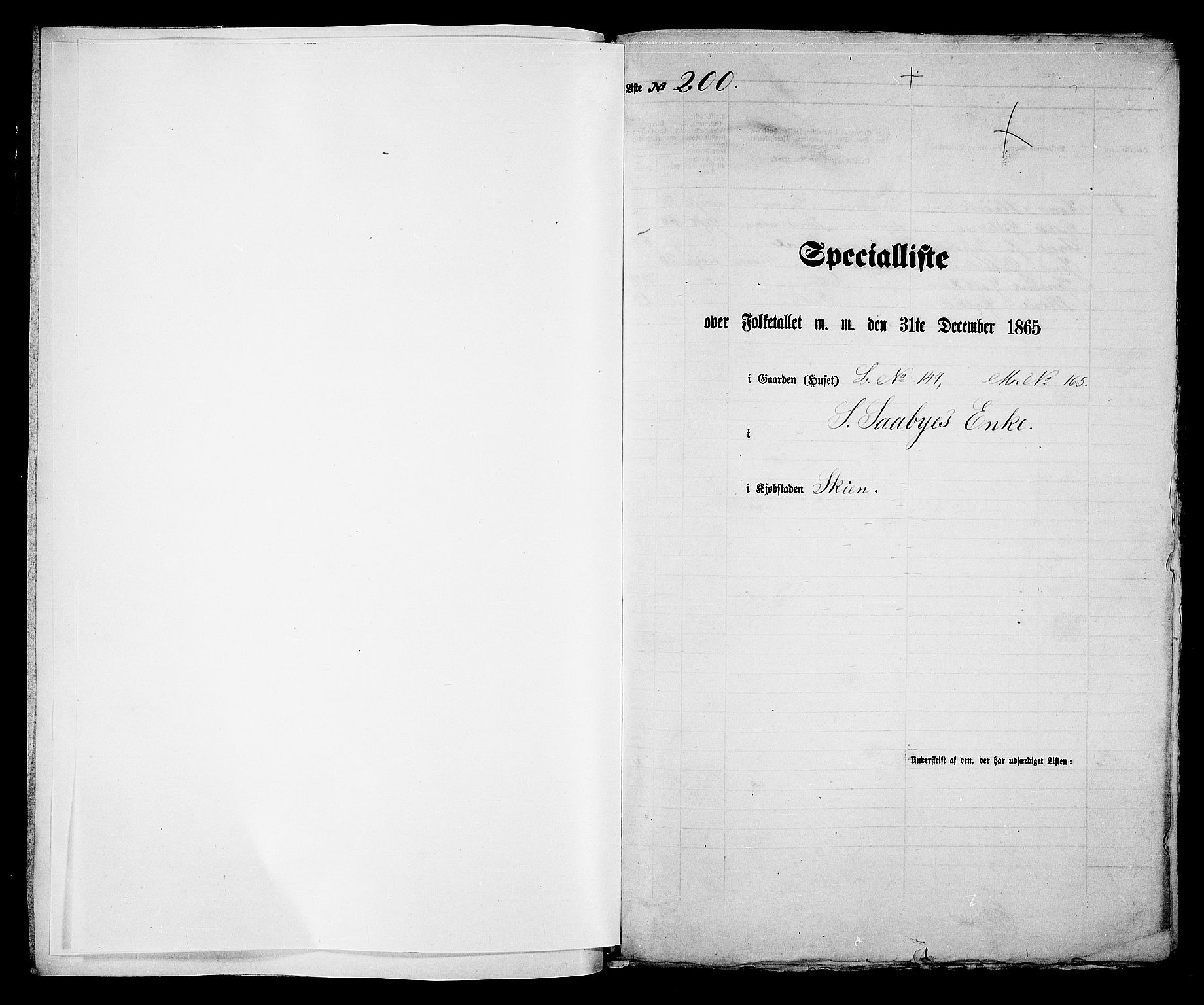 RA, 1865 census for Skien, 1865, p. 414