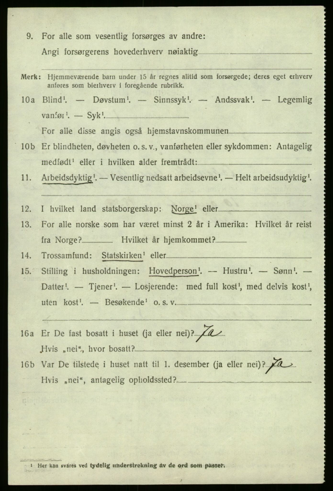 SAB, 1920 census for Gaular, 1920, p. 4165