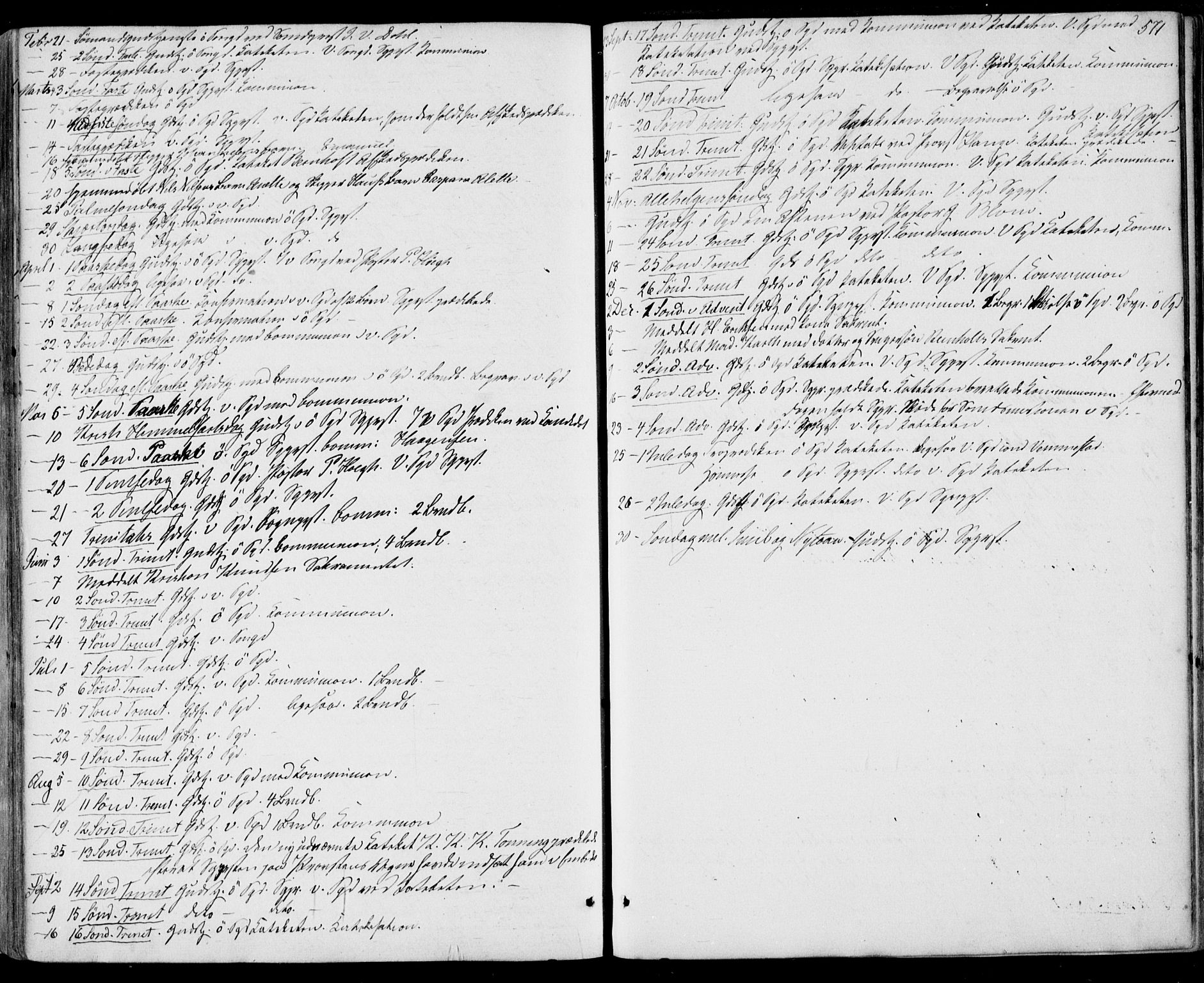 Porsgrunn kirkebøker , AV/SAKO-A-104/F/Fa/L0007: Parish register (official) no. 7, 1858-1877, p. 571