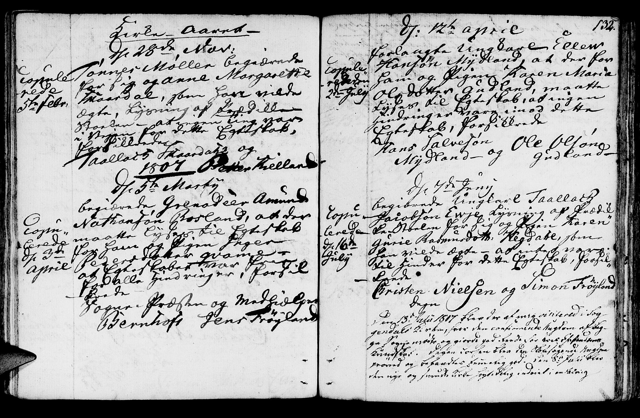 Sokndal sokneprestkontor, AV/SAST-A-101808: Parish register (official) no. A 5, 1806-1826, p. 132