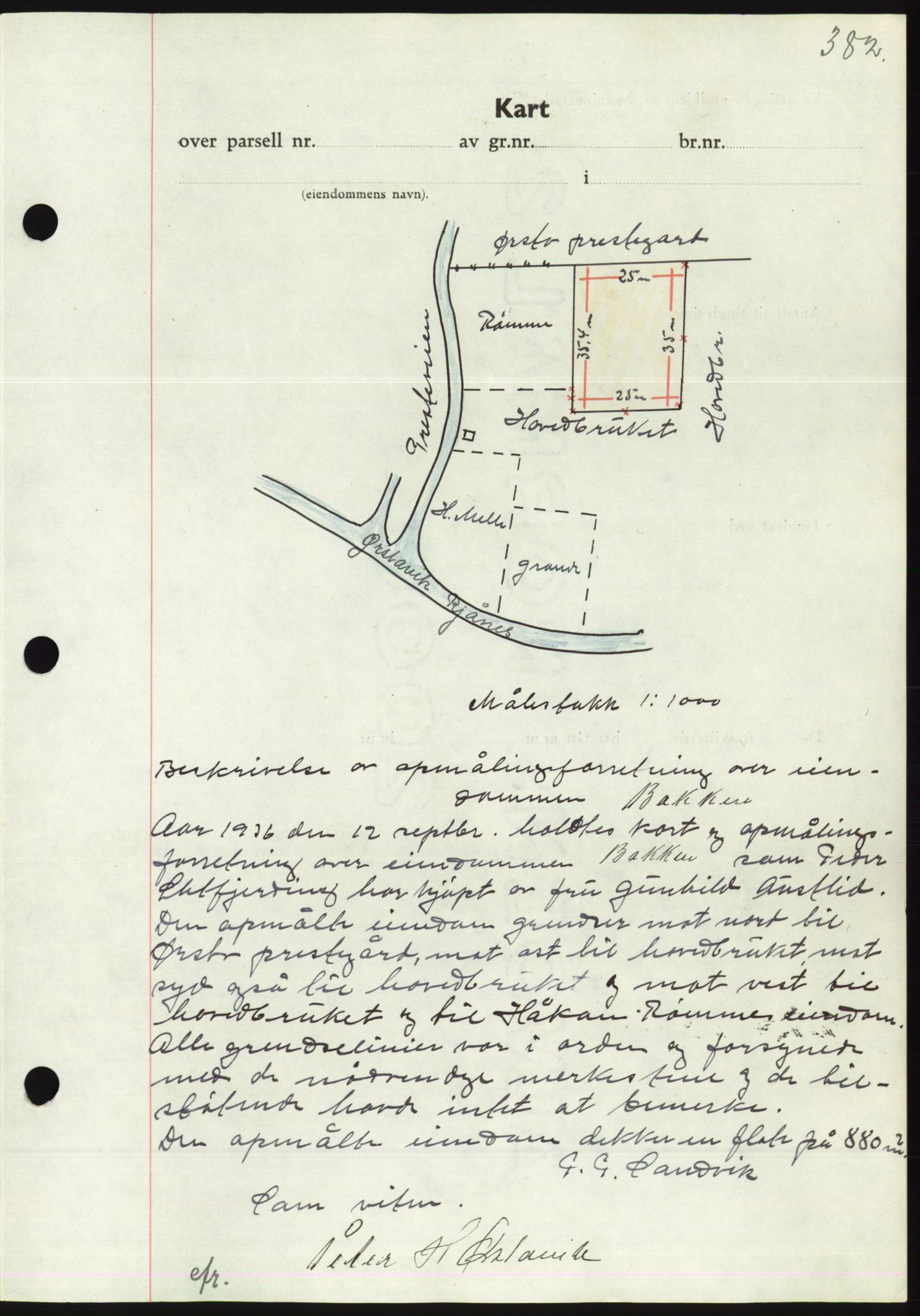 Søre Sunnmøre sorenskriveri, AV/SAT-A-4122/1/2/2C/L0061: Mortgage book no. 55, 1936-1936, Diary no: : 1406/1936