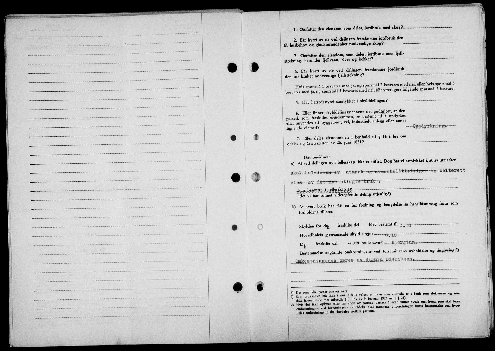 Lofoten sorenskriveri, SAT/A-0017/1/2/2C/L0025a: Mortgage book no. 25a, 1950-1951, Diary no: : 91/1951