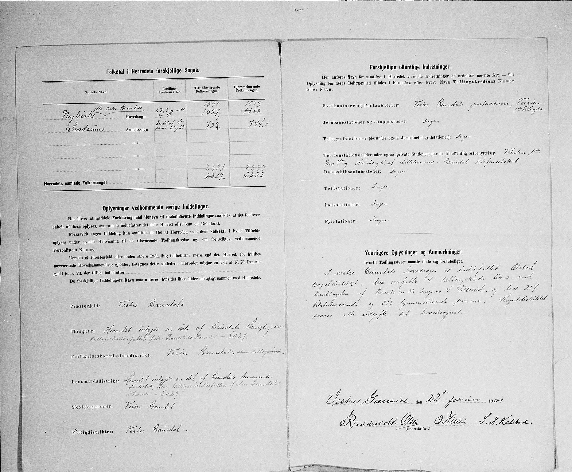 SAH, 1900 census for Vestre Gausdal, 1900, p. 3