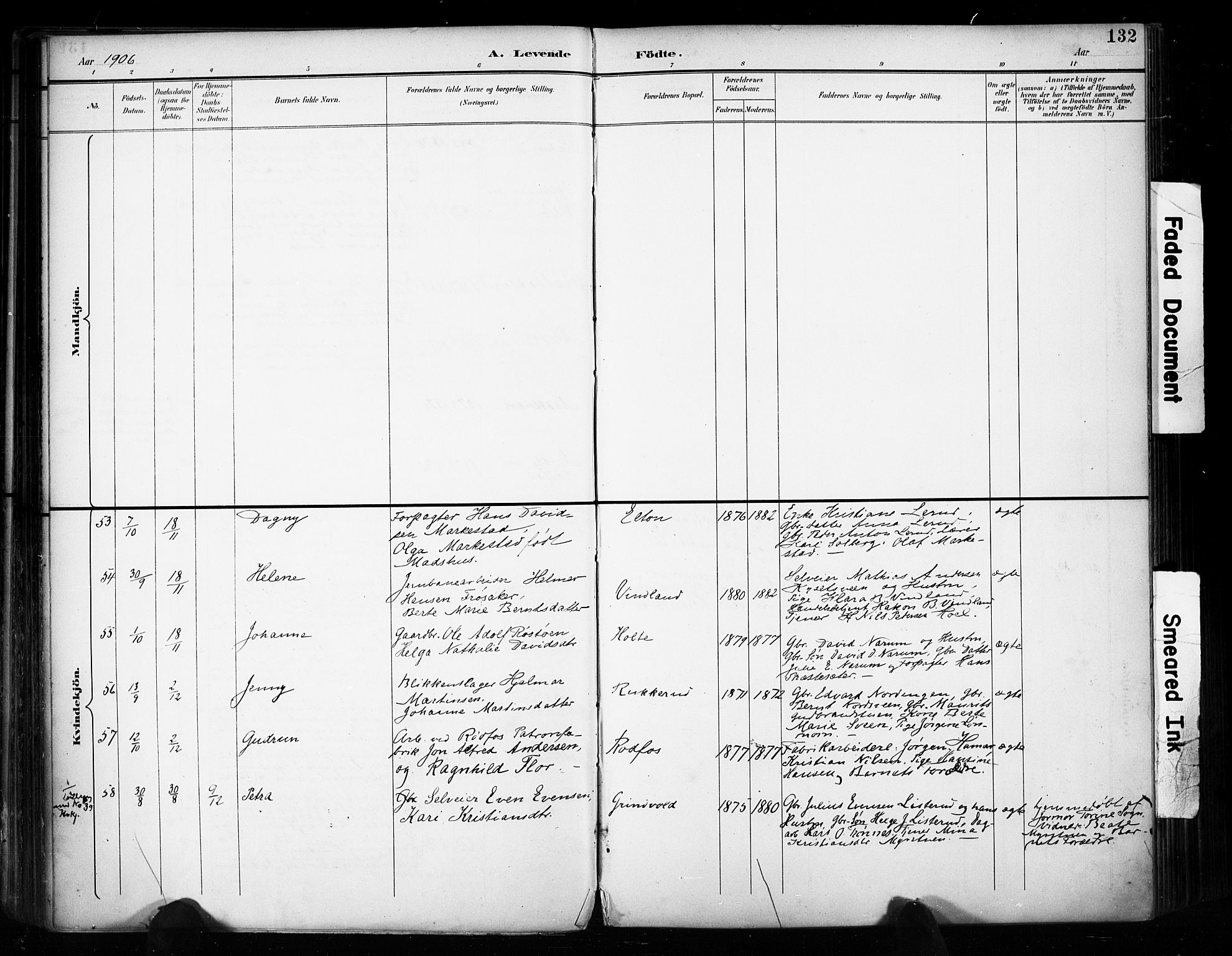 Vestre Toten prestekontor, SAH/PREST-108/H/Ha/Haa/L0011: Parish register (official) no. 11, 1895-1906, p. 132