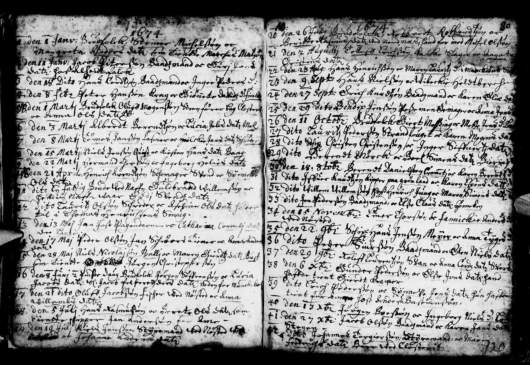 Nykirken Sokneprestembete, SAB/A-77101/H/Haa/L0001: Parish register (official) no. A 1, 1668-1820, p. 120
