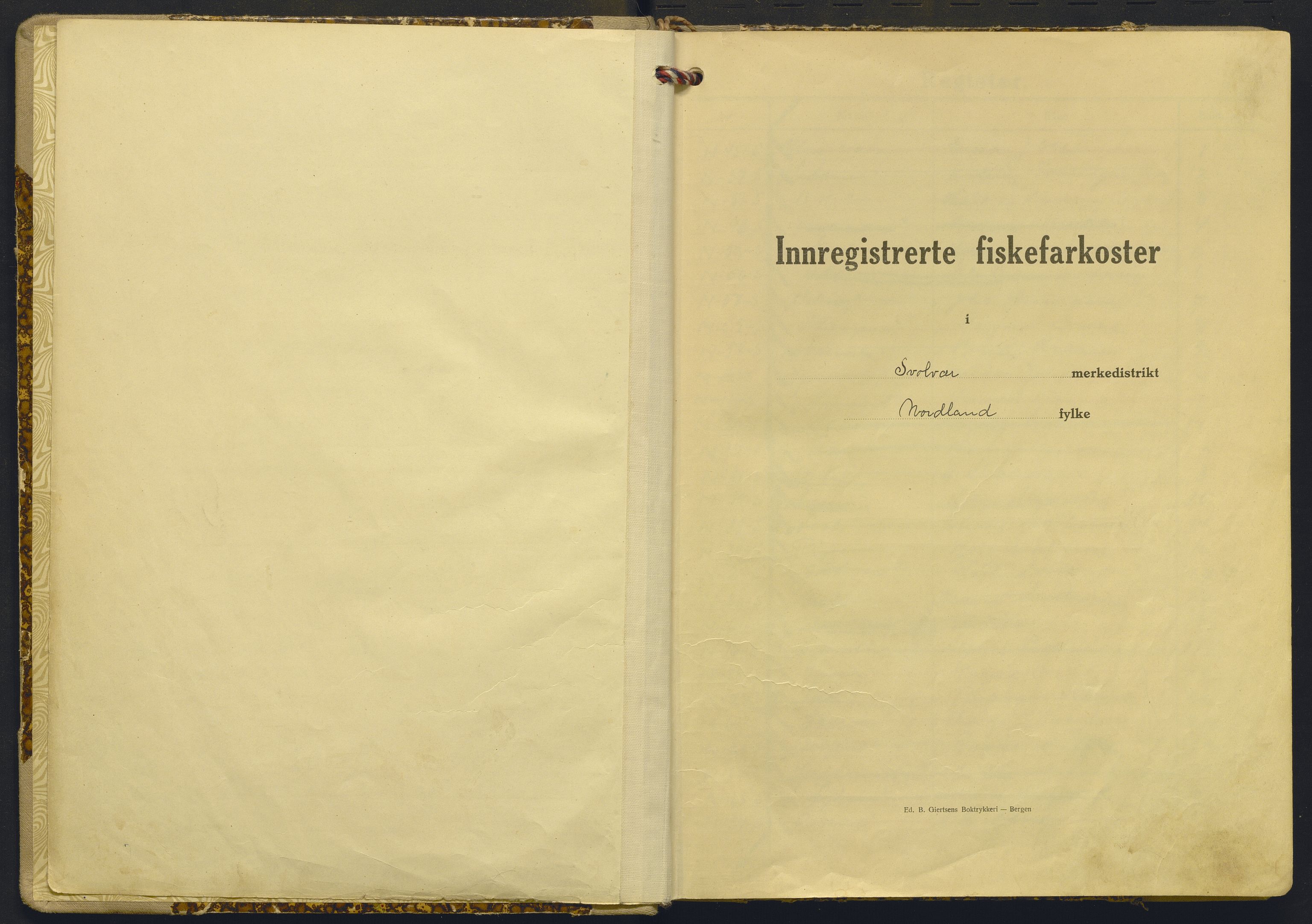 Fiskeridirektoratet - 1 Adm. ledelse - 13 Båtkontoret, AV/SAB-A-2003/I/Ia/Iac/L0164: 135.0356/2 Merkeprotokoll - Svolvær, 1939-1951