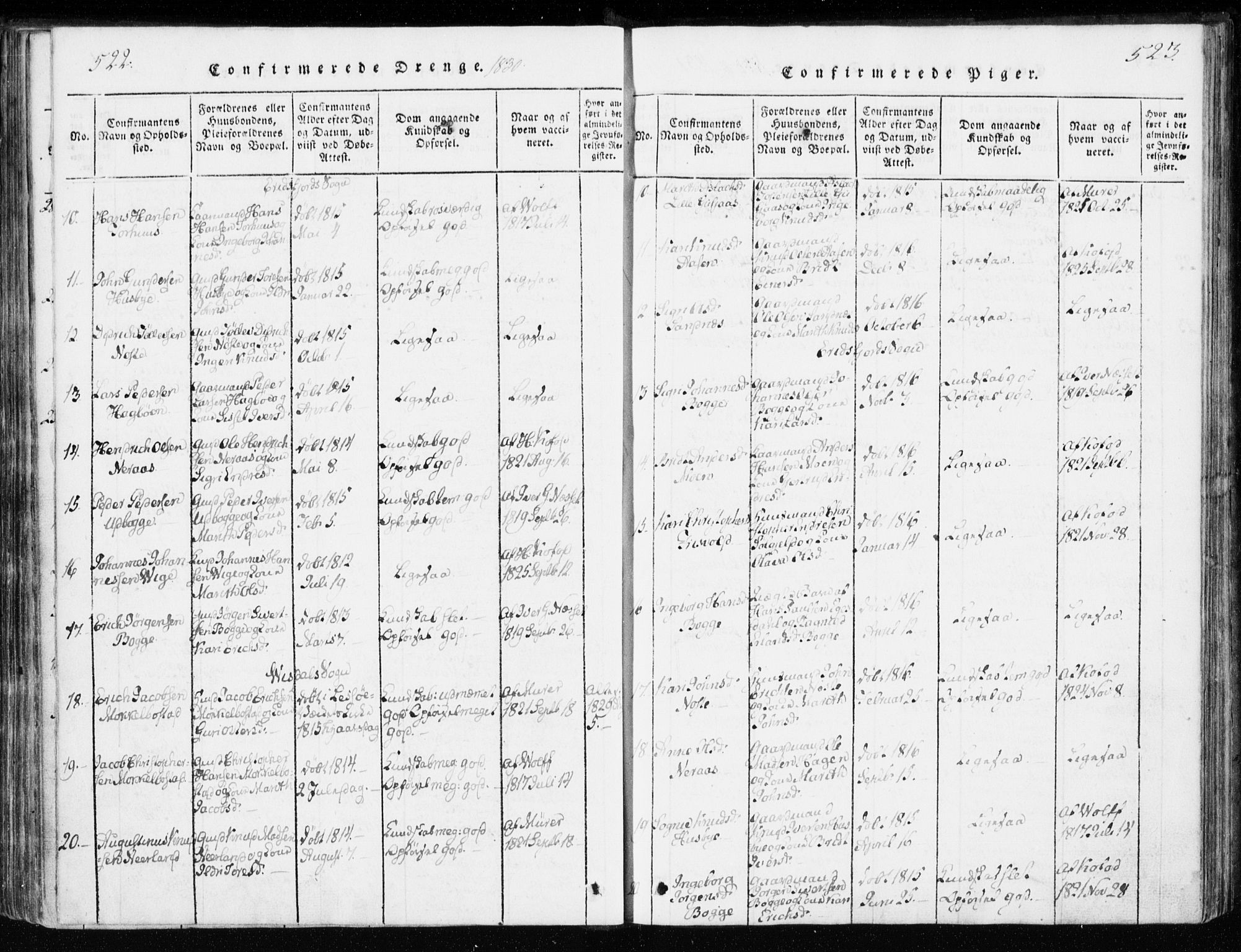 Ministerialprotokoller, klokkerbøker og fødselsregistre - Møre og Romsdal, AV/SAT-A-1454/551/L0623: Parish register (official) no. 551A03, 1818-1831, p. 522-523