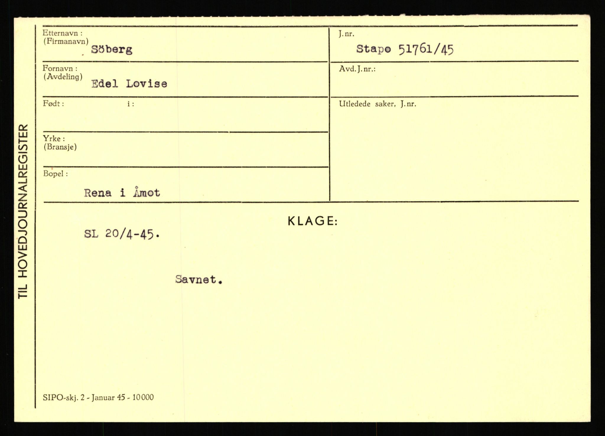 Statspolitiet - Hovedkontoret / Osloavdelingen, AV/RA-S-1329/C/Ca/L0015: Svea - Tøsse, 1943-1945, p. 1118