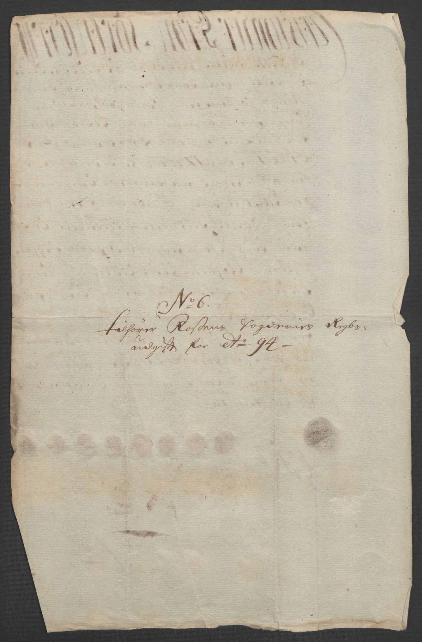 Rentekammeret inntil 1814, Reviderte regnskaper, Fogderegnskap, AV/RA-EA-4092/R57/L3850: Fogderegnskap Fosen, 1694, p. 168