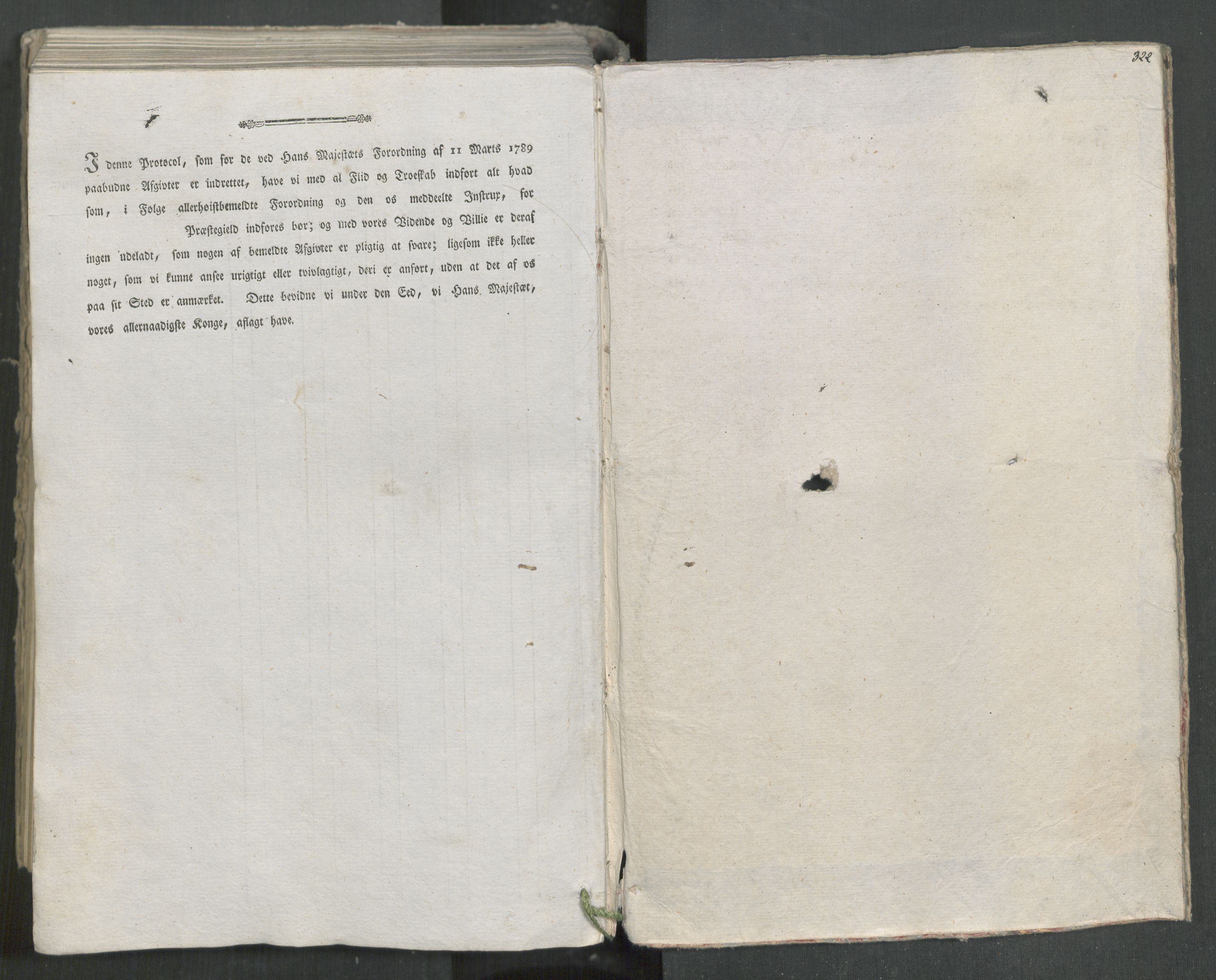 Rentekammeret inntil 1814, Reviderte regnskaper, Mindre regnskaper, RA/EA-4068/Rf/Rfe/L0051: Toten fogderi, Trondheim, 1789, p. 272