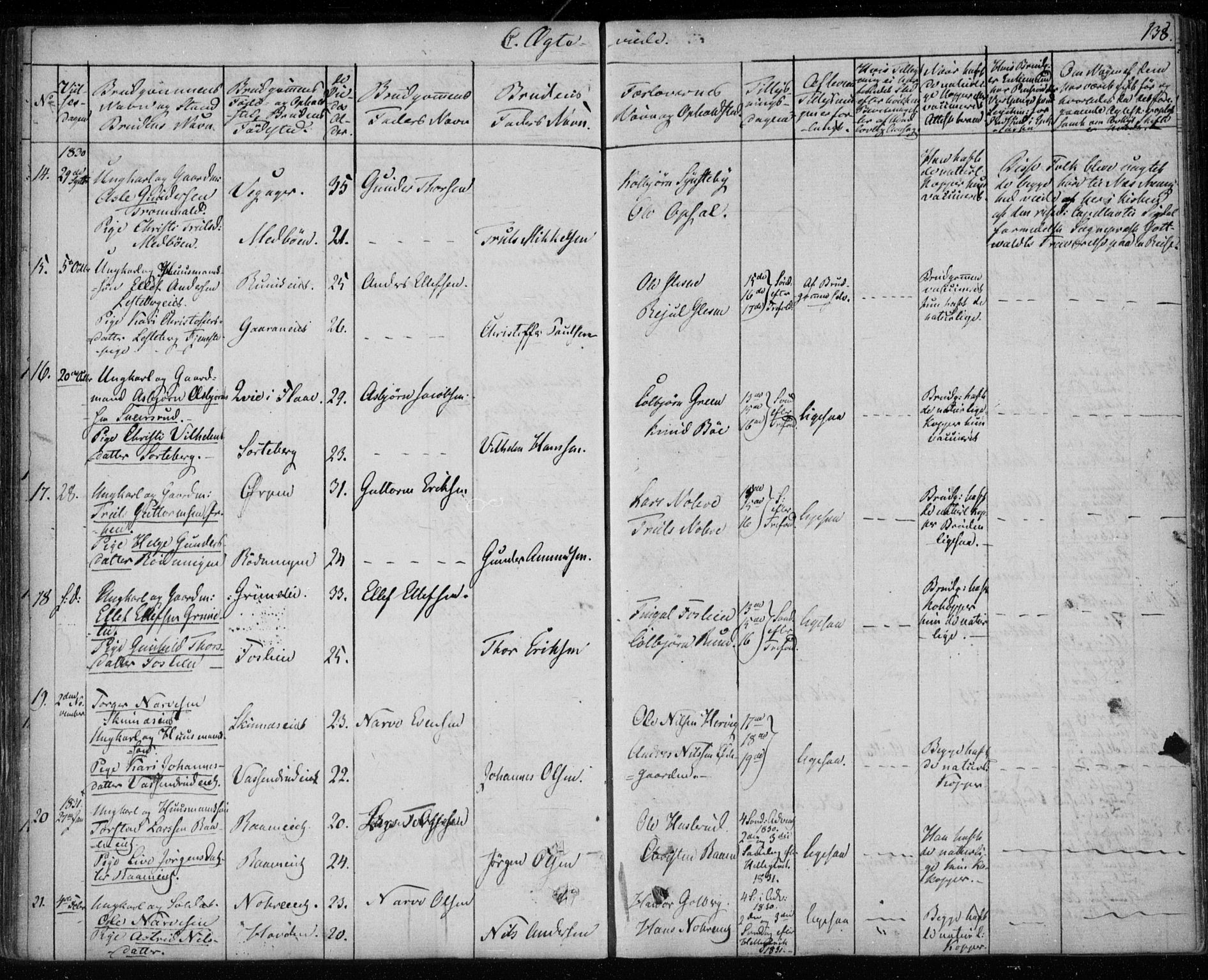 Krødsherad kirkebøker, SAKO/A-19/F/Fa/L0002: Parish register (official) no. 2, 1829-1851, p. 138