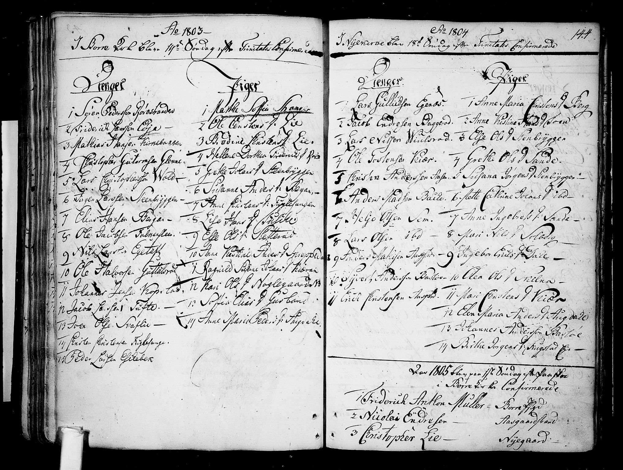 Borre kirkebøker, AV/SAKO-A-338/F/Fa/L0002: Parish register (official) no. I 2, 1752-1806, p. 144