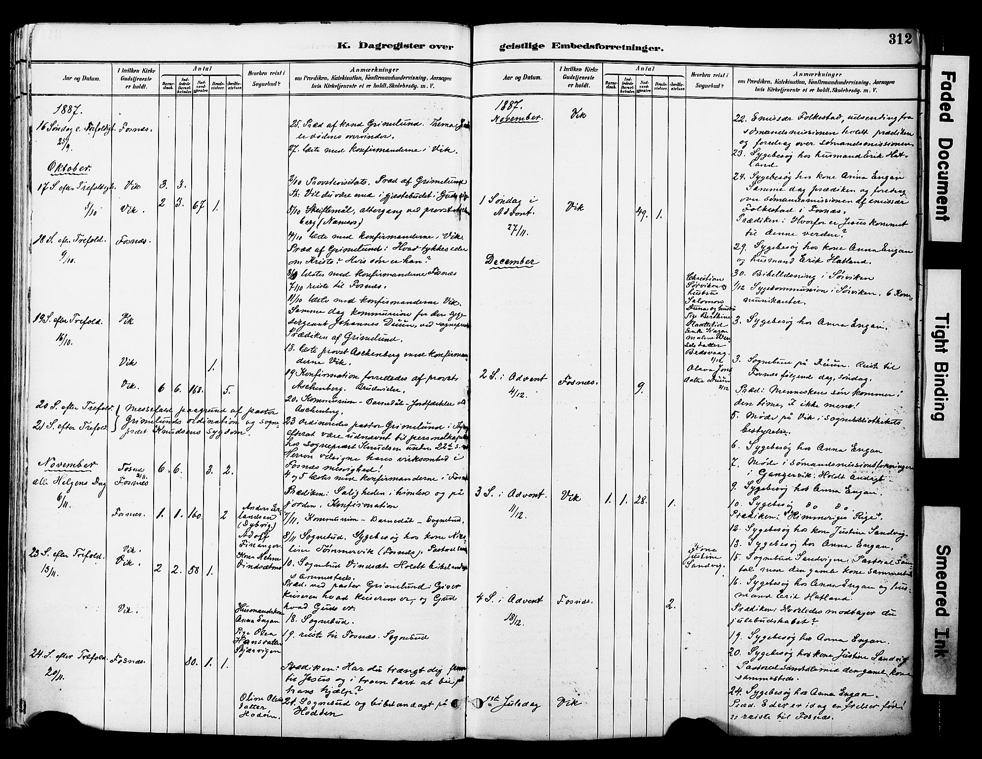 Ministerialprotokoller, klokkerbøker og fødselsregistre - Nord-Trøndelag, SAT/A-1458/774/L0628: Parish register (official) no. 774A02, 1887-1903, p. 312