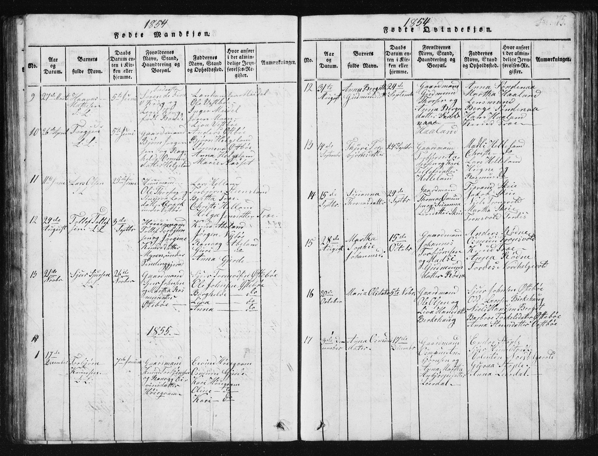 Vikedal sokneprestkontor, SAST/A-101840/01/V: Parish register (copy) no. B 2, 1816-1863, p. 75