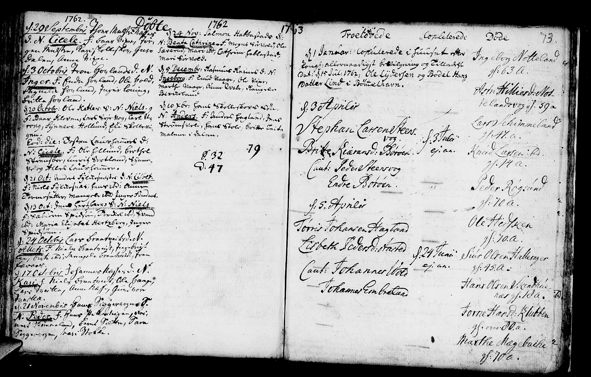 Finnås sokneprestembete, SAB/A-99925/H/Ha/Haa/Haaa/L0002: Parish register (official) no. A 2, 1744-1764, p. 73
