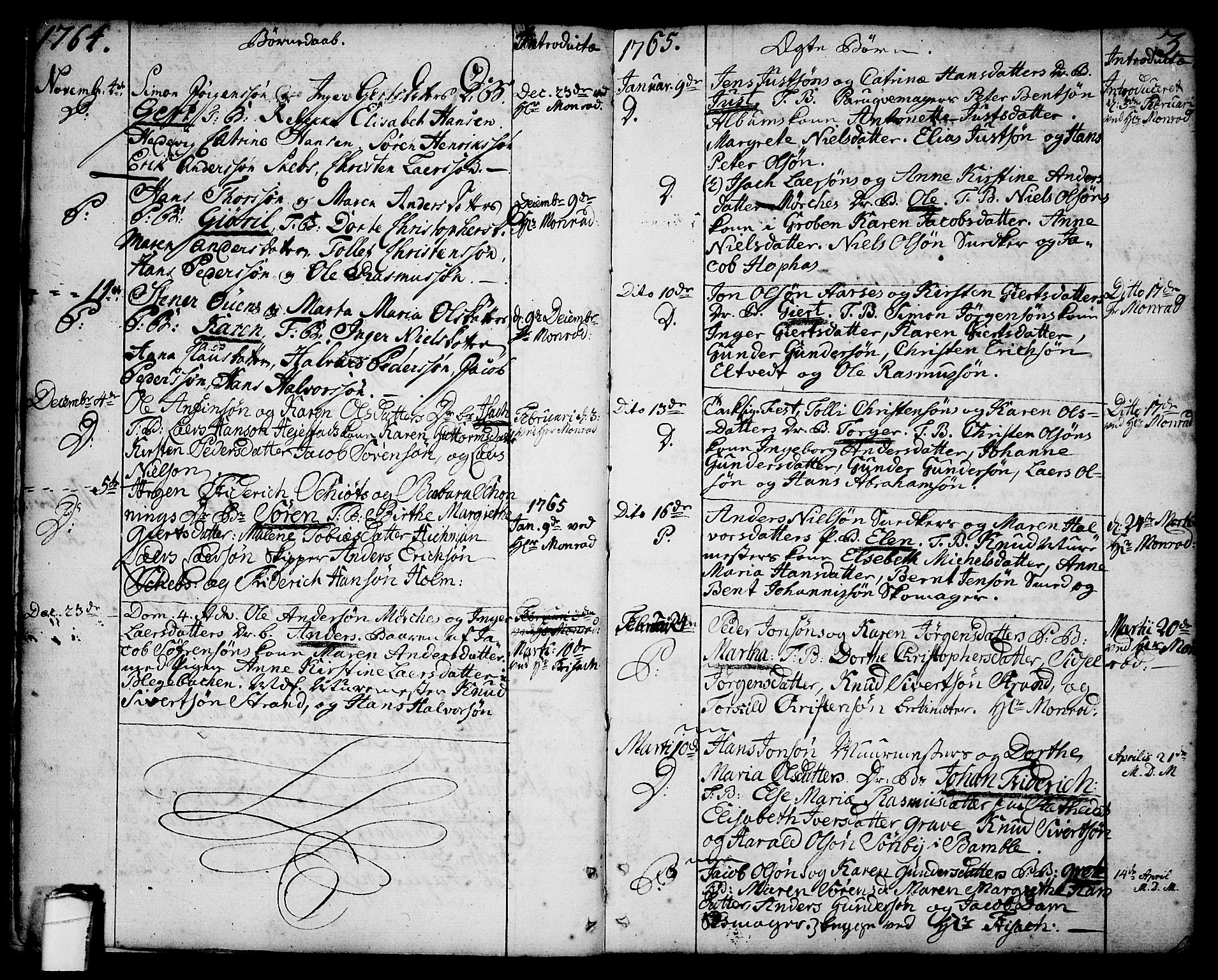 Brevik kirkebøker, SAKO/A-255/F/Fa/L0003: Parish register (official) no. 3, 1764-1814, p. 3