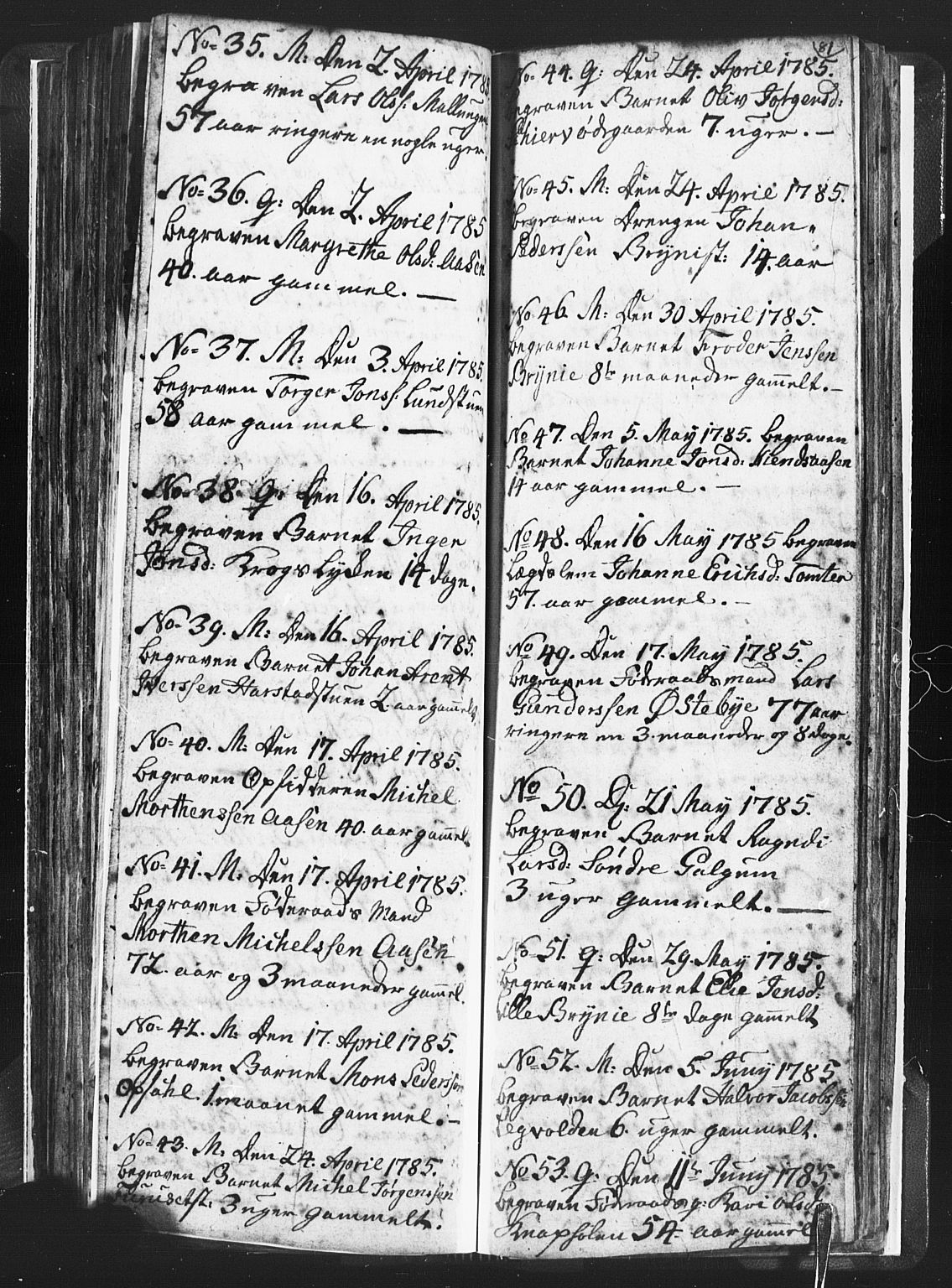 Romedal prestekontor, SAH/PREST-004/L/L0001: Parish register (copy) no. 1, 1785-1794, p. 81