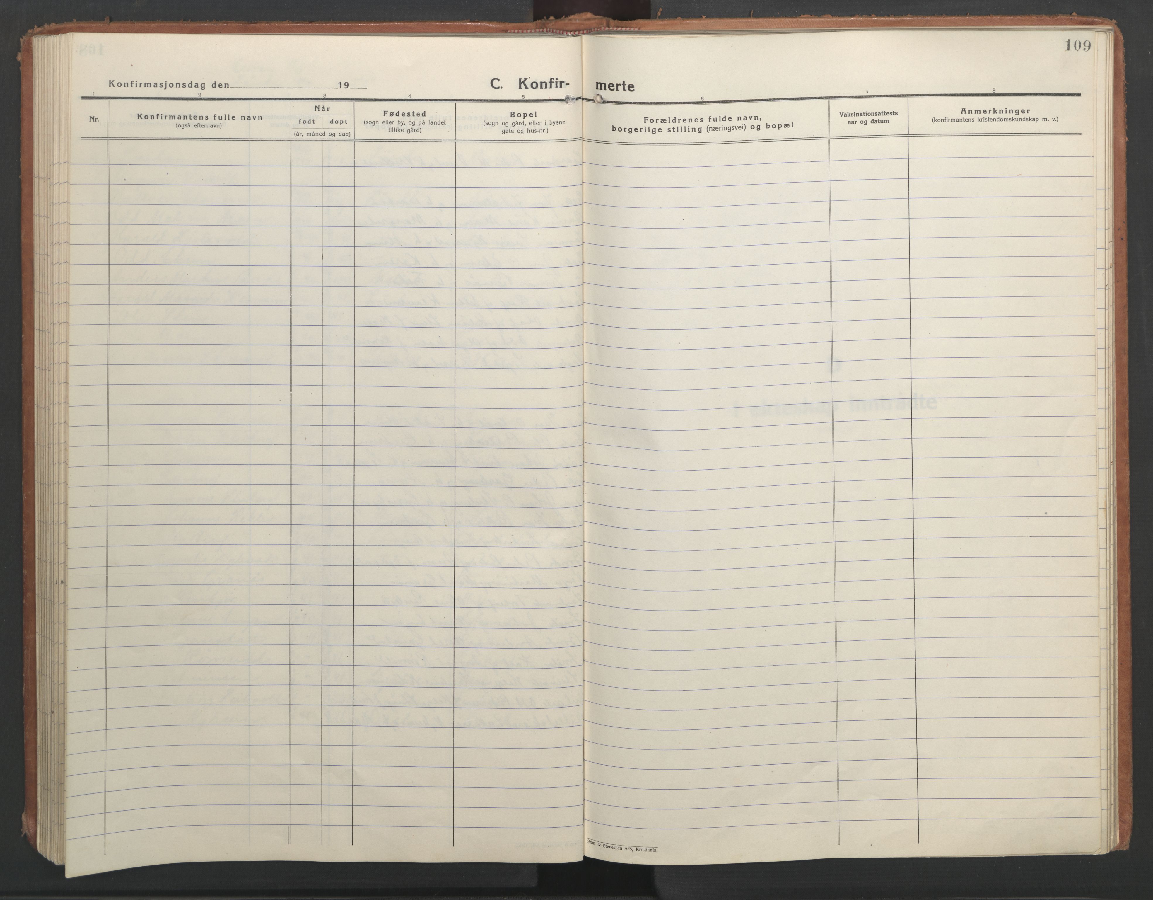 Ministerialprotokoller, klokkerbøker og fødselsregistre - Nord-Trøndelag, SAT/A-1458/710/L0097: Parish register (copy) no. 710C02, 1925-1955, p. 109