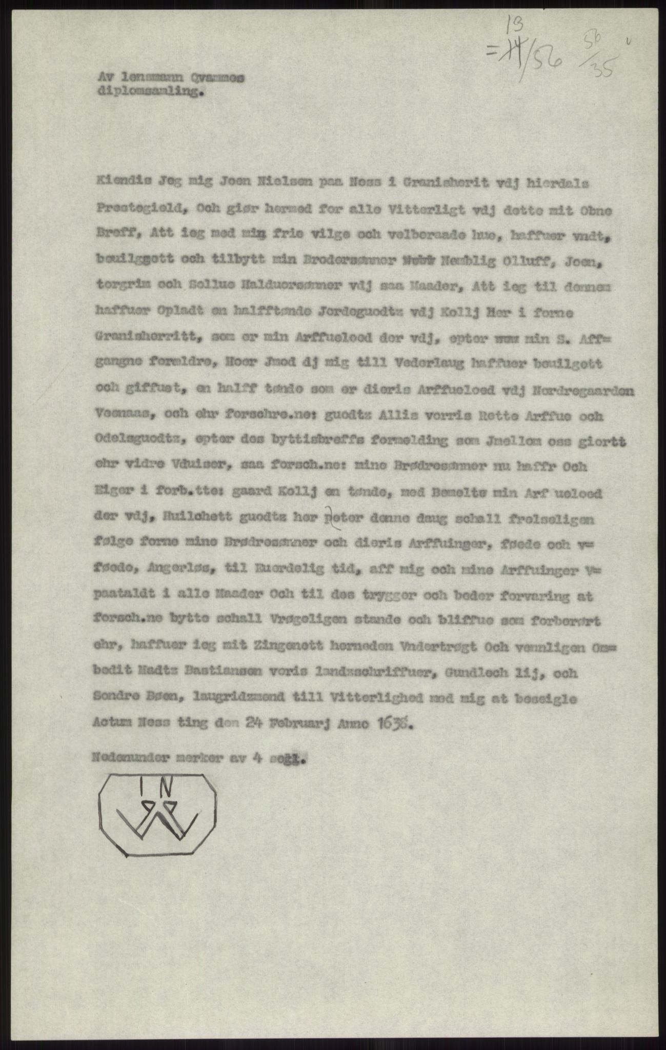 Samlinger til kildeutgivelse, Diplomavskriftsamlingen, AV/RA-EA-4053/H/Ha, p. 1963