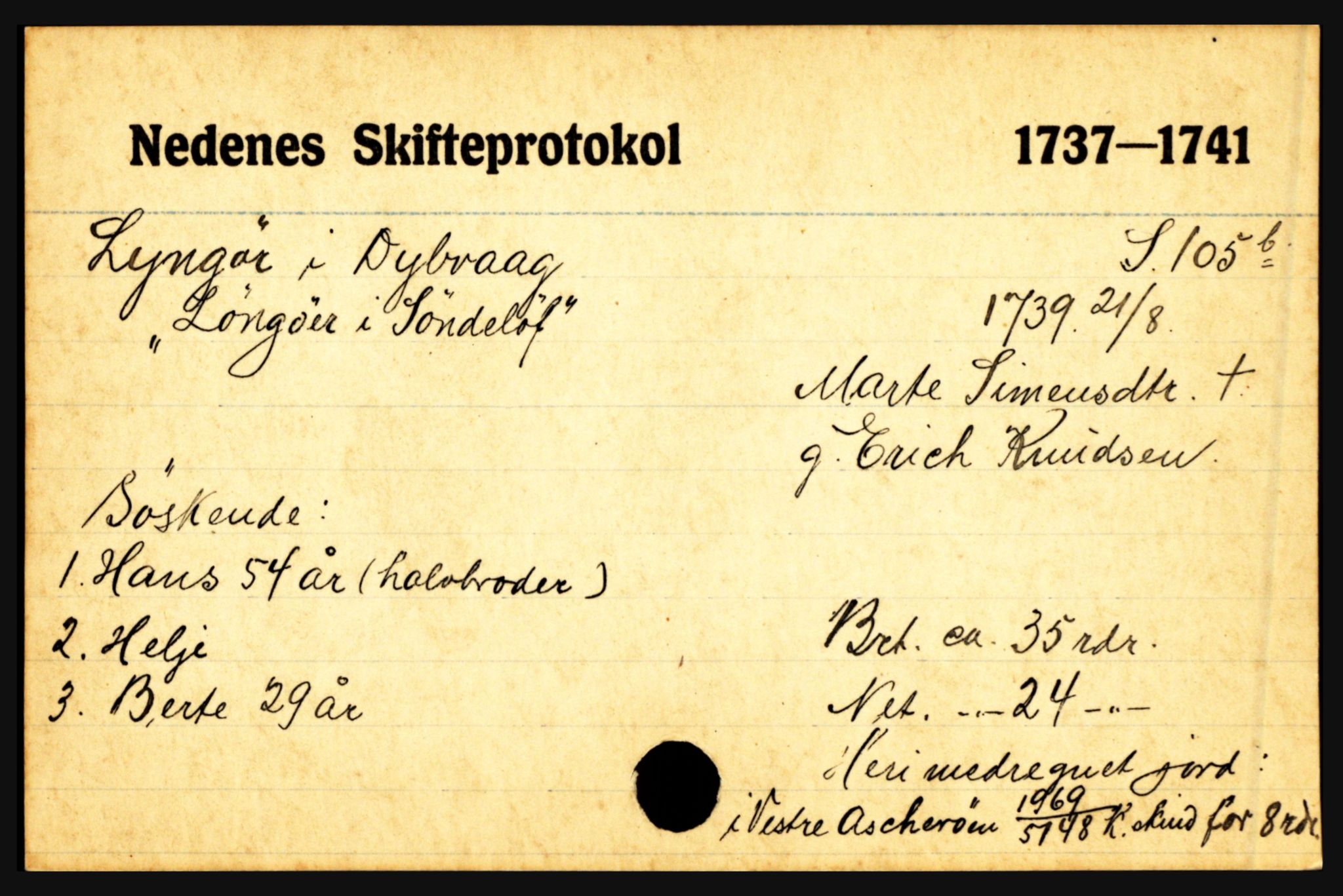 Nedenes sorenskriveri før 1824, AV/SAK-1221-0007/H, p. 18741