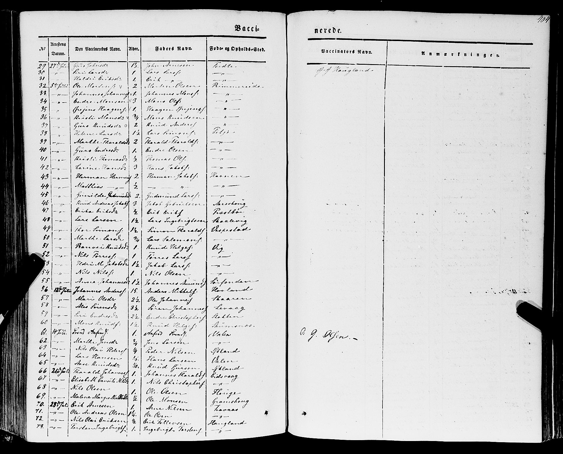 Stord sokneprestembete, AV/SAB-A-78201/H/Haa: Parish register (official) no. A 7, 1841-1861, p. 404