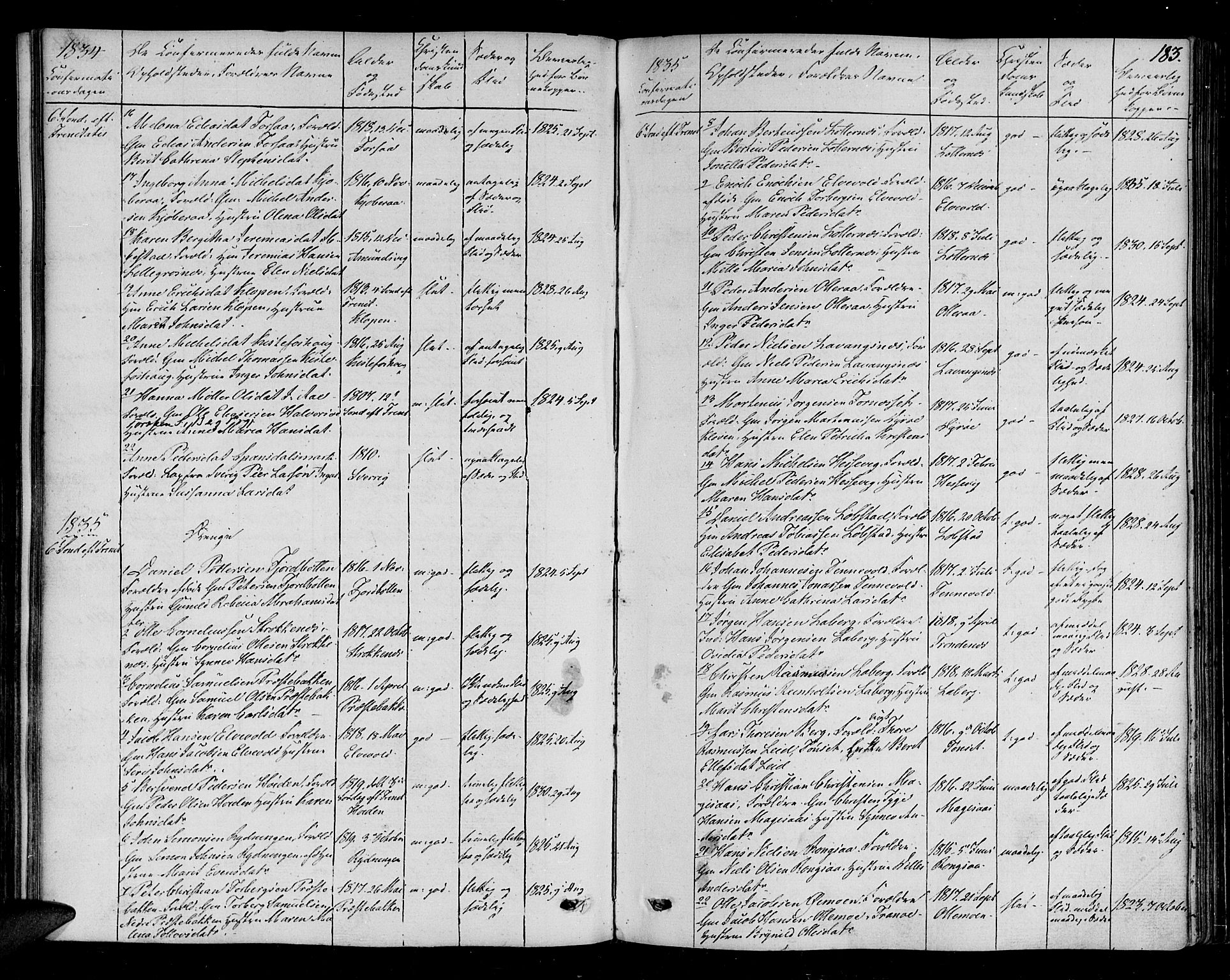 Ibestad sokneprestembete, AV/SATØ-S-0077/H/Ha/Haa/L0005kirke: Parish register (official) no. 5, 1825-1836, p. 183