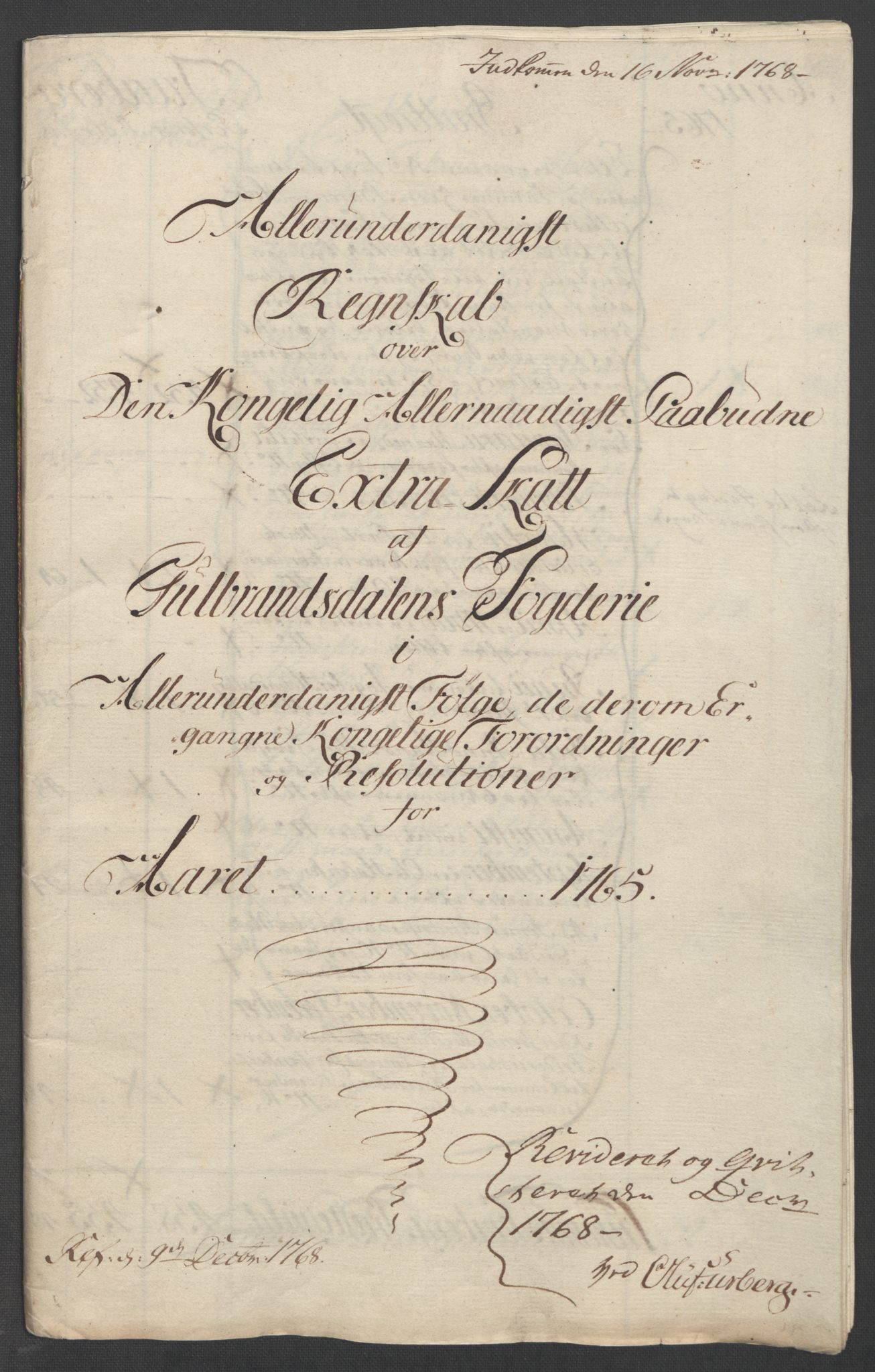 Rentekammeret inntil 1814, Reviderte regnskaper, Fogderegnskap, RA/EA-4092/R17/L1266: Ekstraskatten Gudbrandsdal, 1762-1766, p. 460