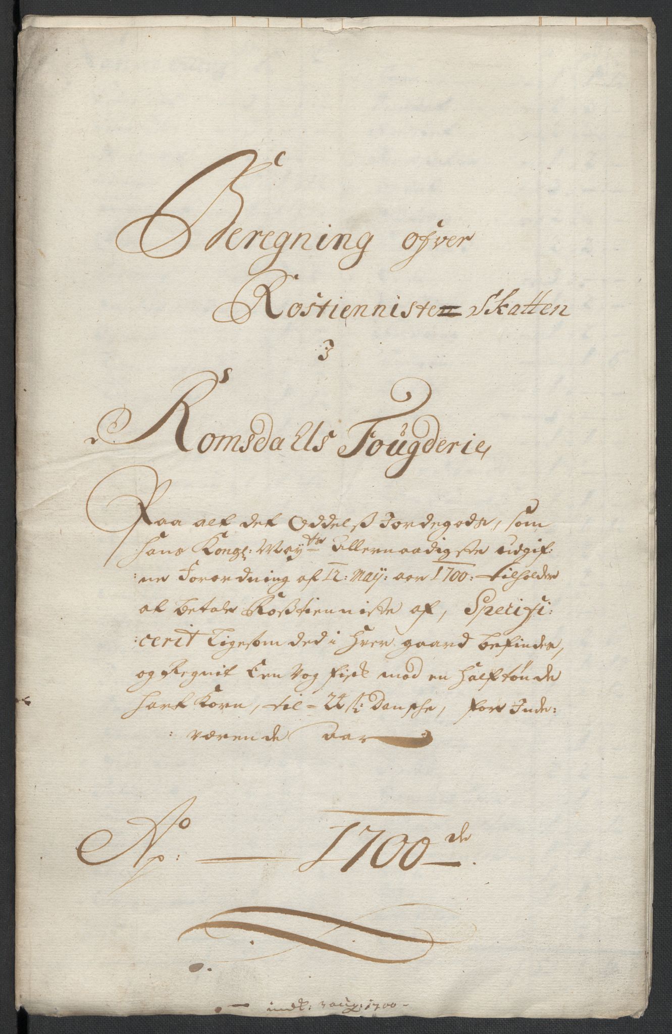 Rentekammeret inntil 1814, Reviderte regnskaper, Fogderegnskap, RA/EA-4092/R55/L3654: Fogderegnskap Romsdal, 1699-1700, p. 330