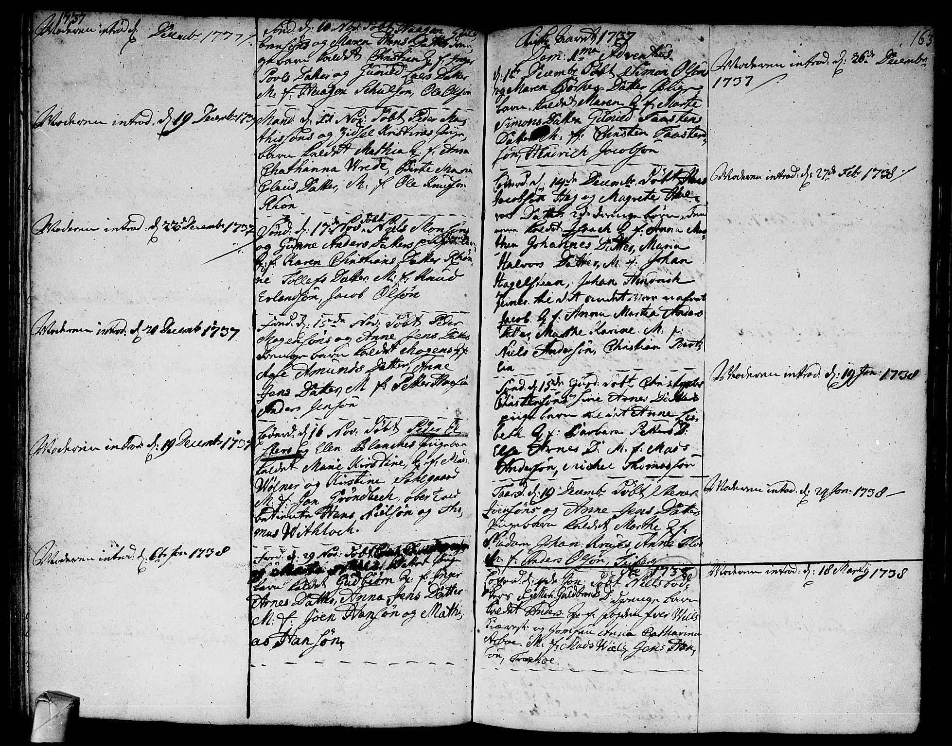 Strømsø kirkebøker, SAKO/A-246/F/Fa/L0005: Parish register (official) no. I 5, 1734-1739, p. 163