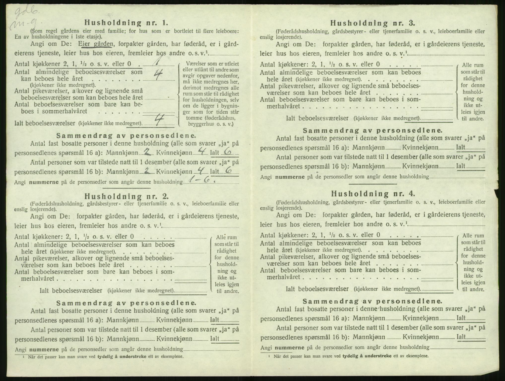 SAT, 1920 census for Volda, 1920, p. 979