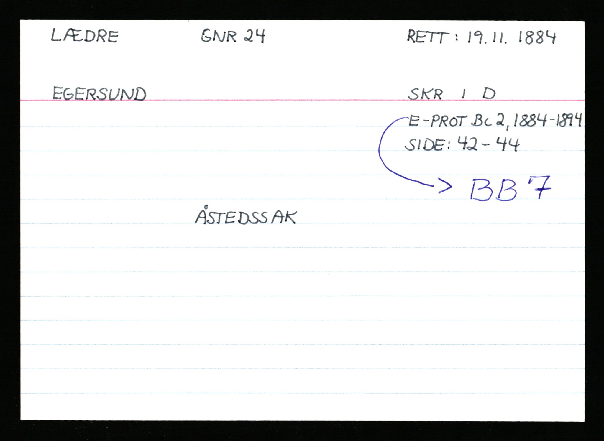 Statsarkivet i Stavanger, AV/SAST-A-101971/03/Y/Ym/L0037: Åstedskort sortert etter gårdsnavn: Lædre - Mauland, 1600-1950, p. 6