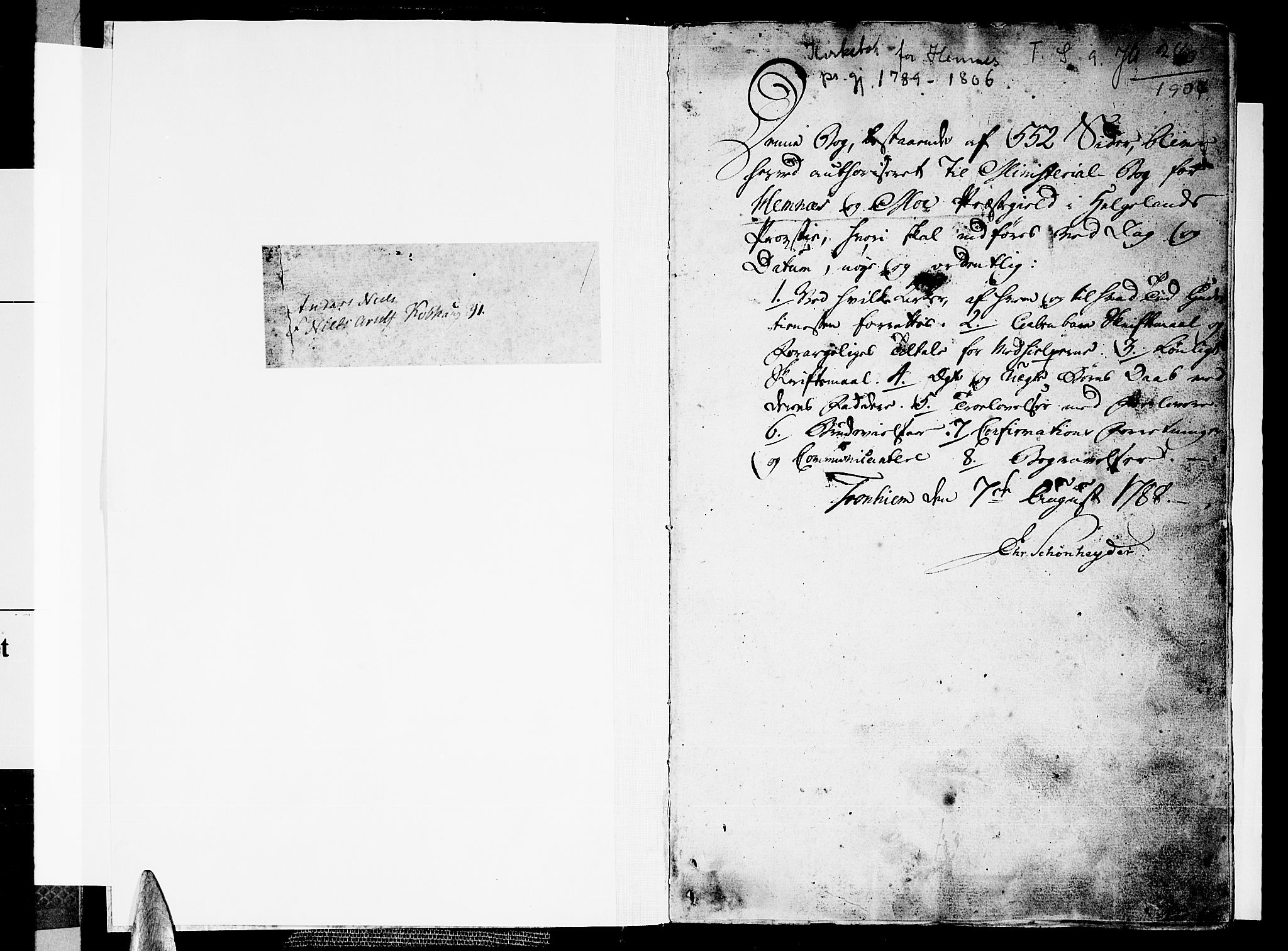 Ministerialprotokoller, klokkerbøker og fødselsregistre - Nordland, SAT/A-1459/825/L0349: Parish register (official) no. 825A05 /1, 1789-1806, p. 0-1