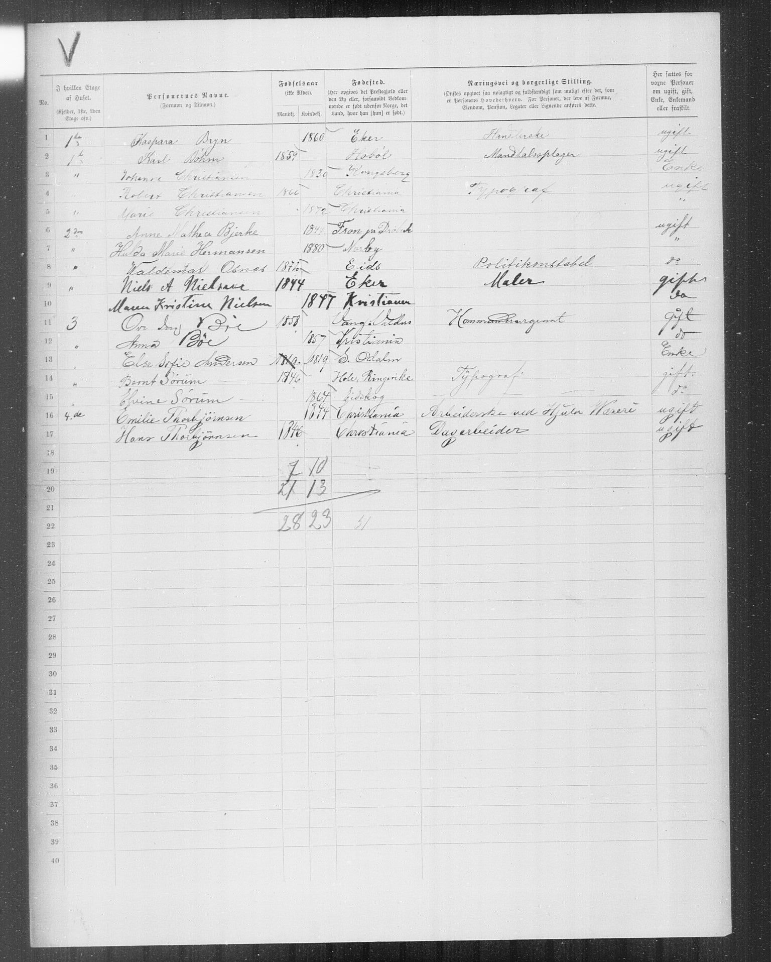 OBA, Municipal Census 1899 for Kristiania, 1899, p. 9790