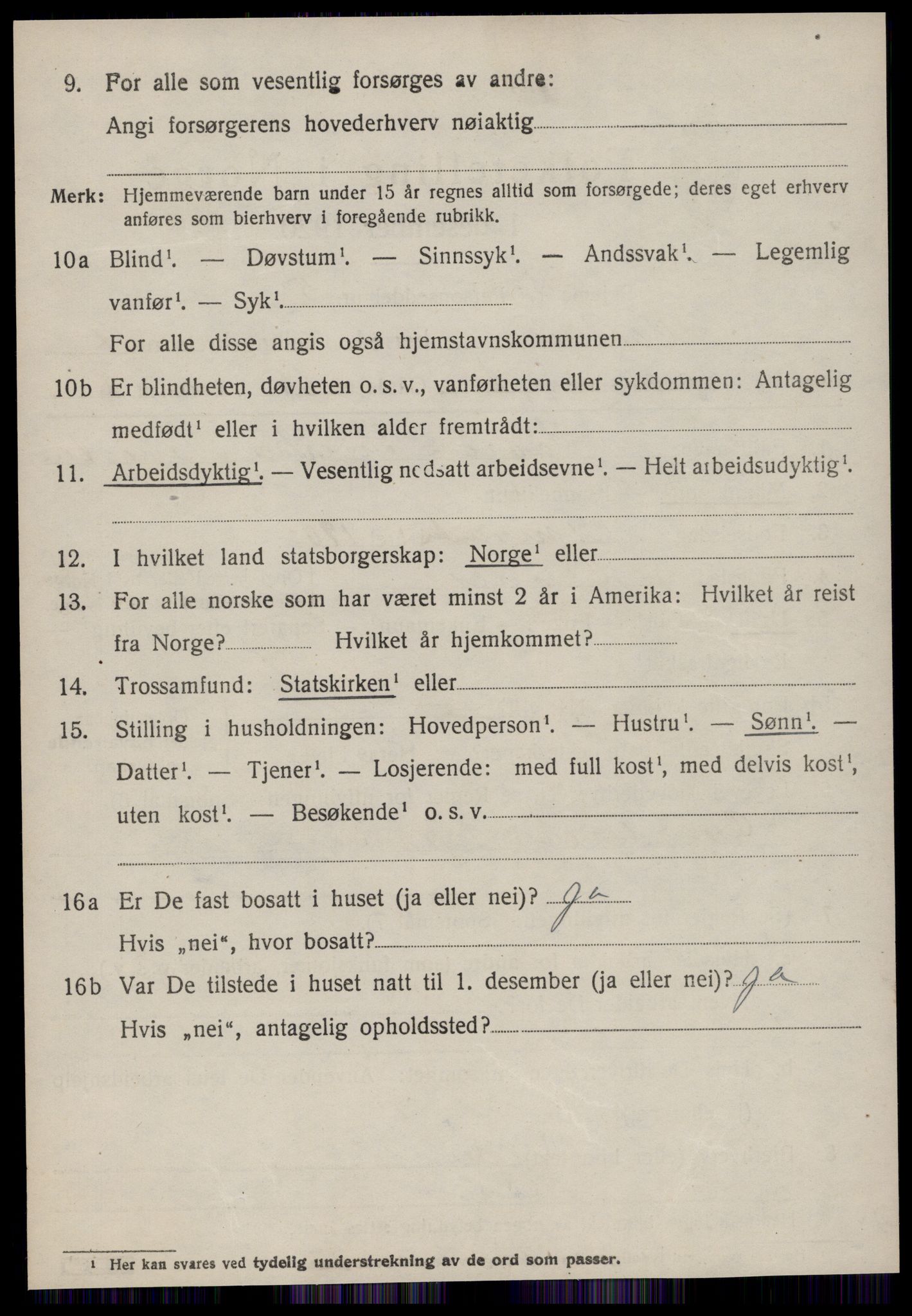SAT, 1920 census for Vestnes, 1920, p. 5120