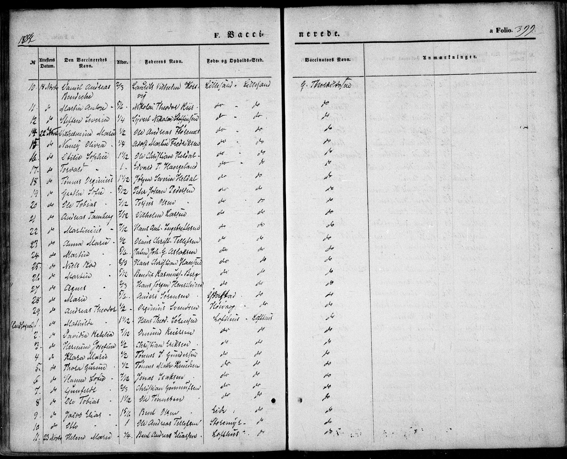 Vestre Moland sokneprestkontor, AV/SAK-1111-0046/F/Fa/Fab/L0007: Parish register (official) no. A 7, 1859-1872, p. 399