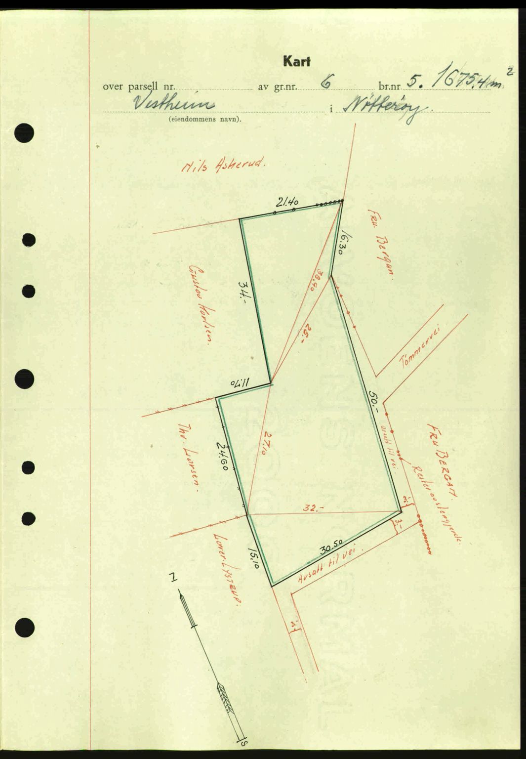 Tønsberg sorenskriveri, AV/SAKO-A-130/G/Ga/Gaa/L0013: Mortgage book no. A13, 1943-1943, Diary no: : 1277/1943