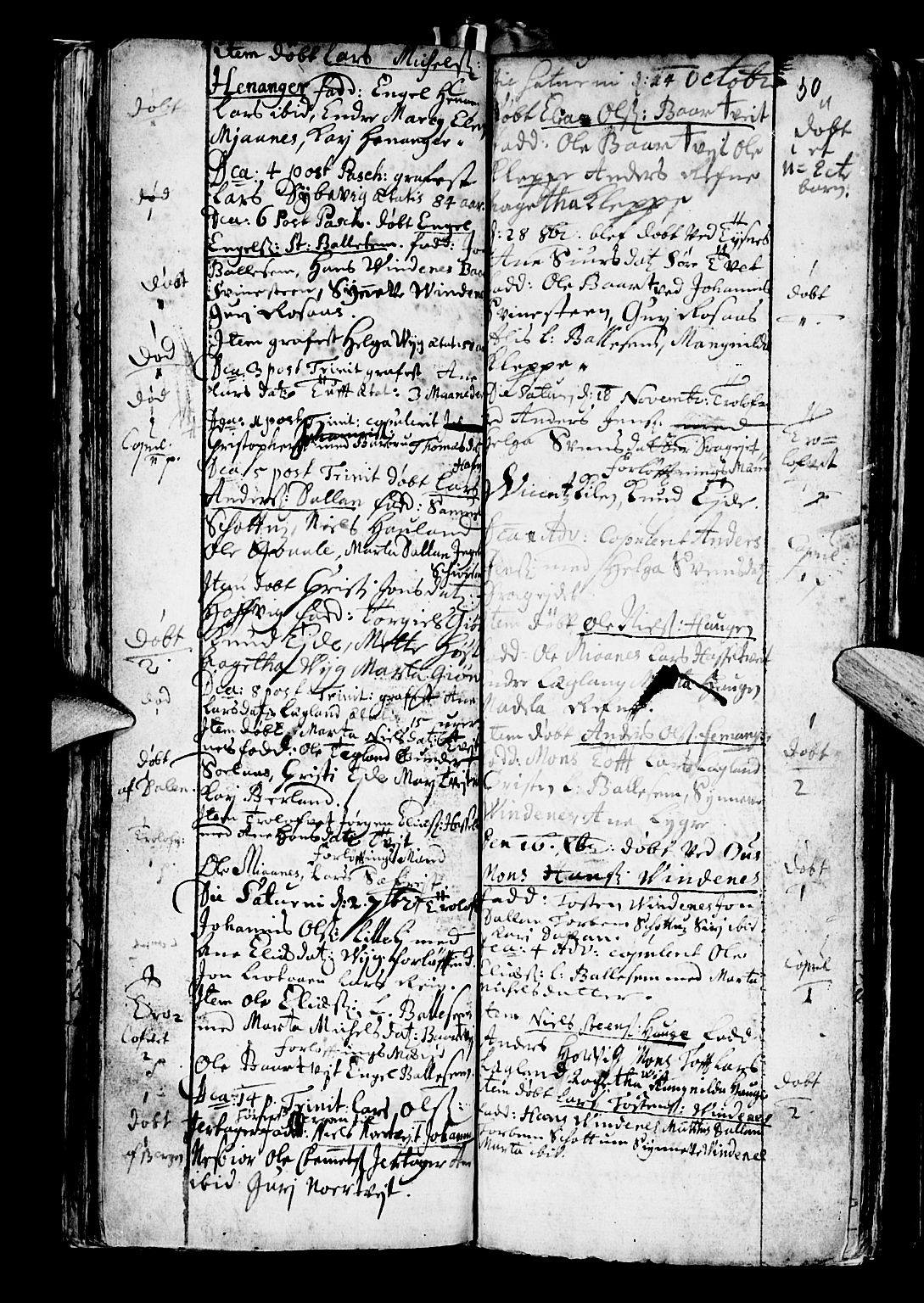 Os sokneprestembete, SAB/A-99929: Parish register (official) no. A 5, 1669-1760, p. 50